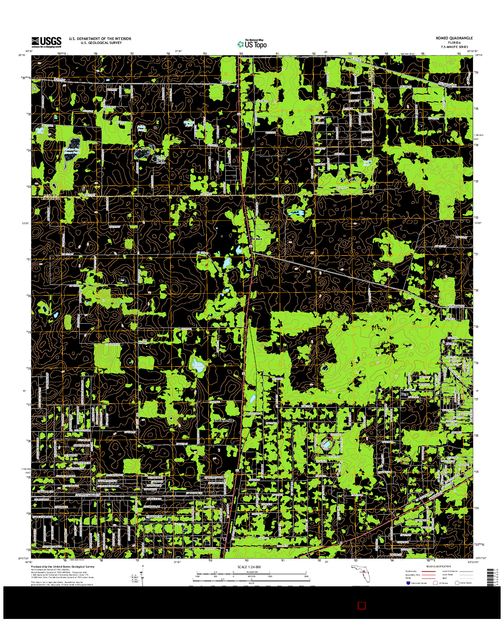 USGS US TOPO 7.5-MINUTE MAP FOR ROMEO, FL 2015