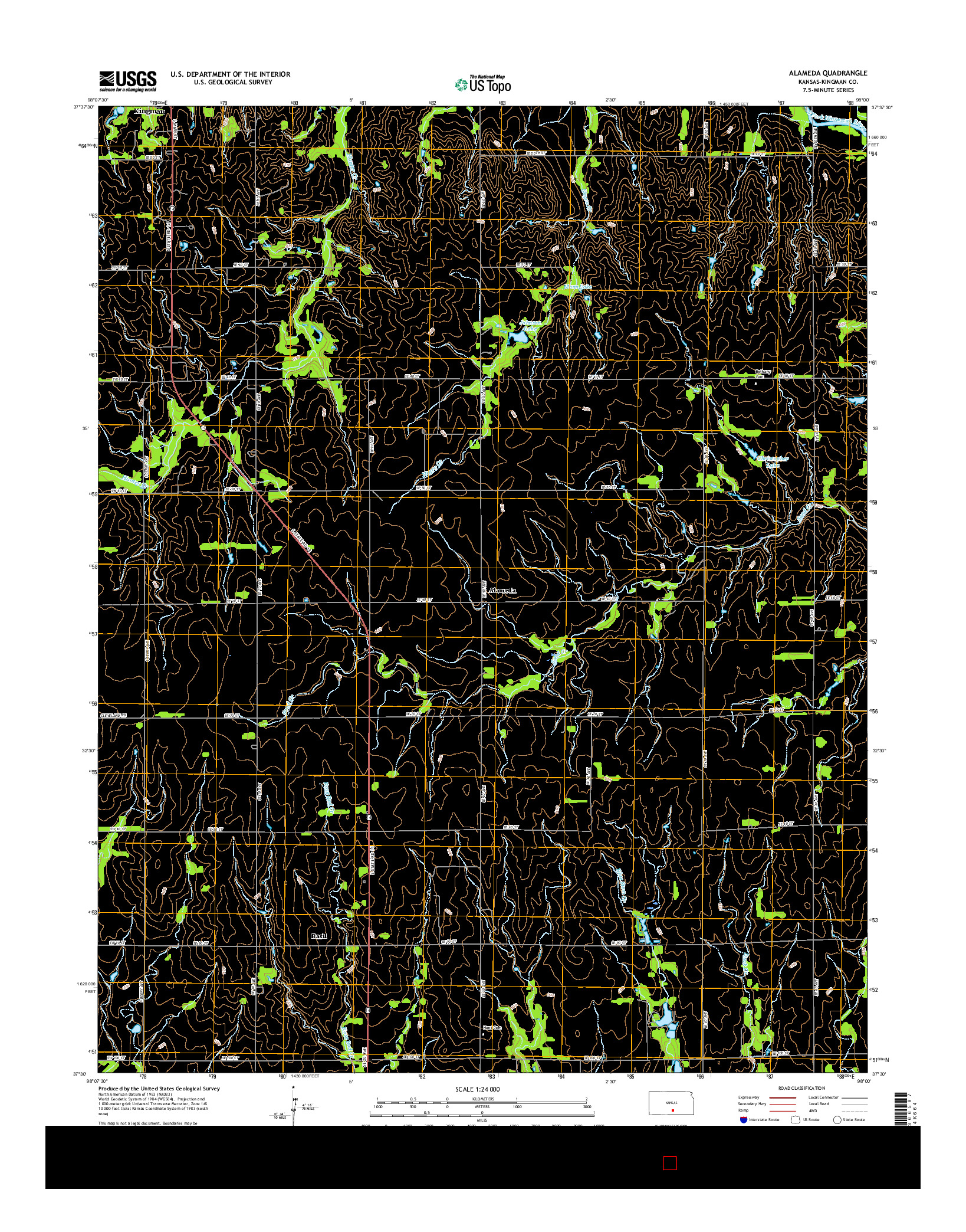 USGS US TOPO 7.5-MINUTE MAP FOR ALAMEDA, KS 2016