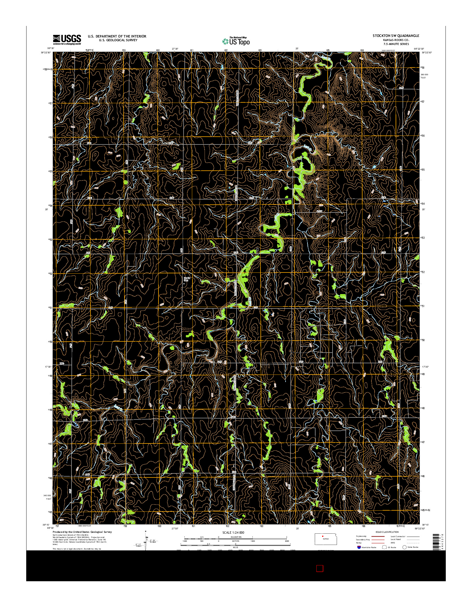 USGS US TOPO 7.5-MINUTE MAP FOR STOCKTON SW, KS 2016