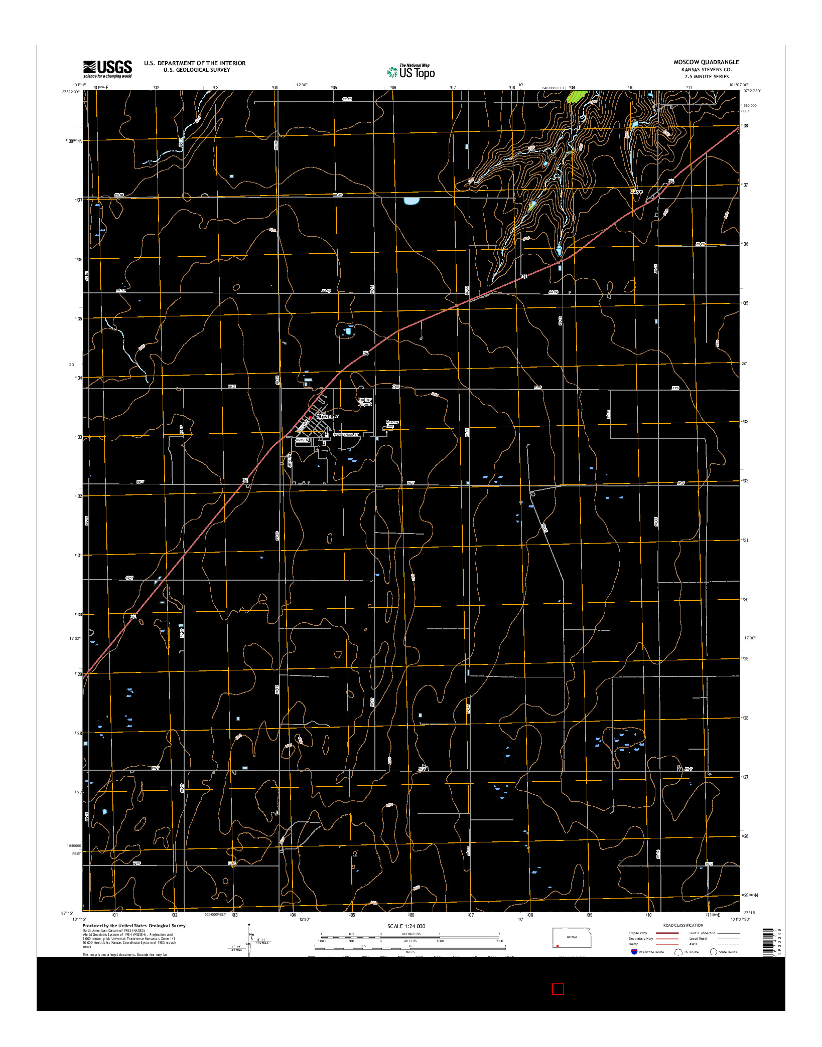 USGS US TOPO 7.5-MINUTE MAP FOR MOSCOW, KS 2016