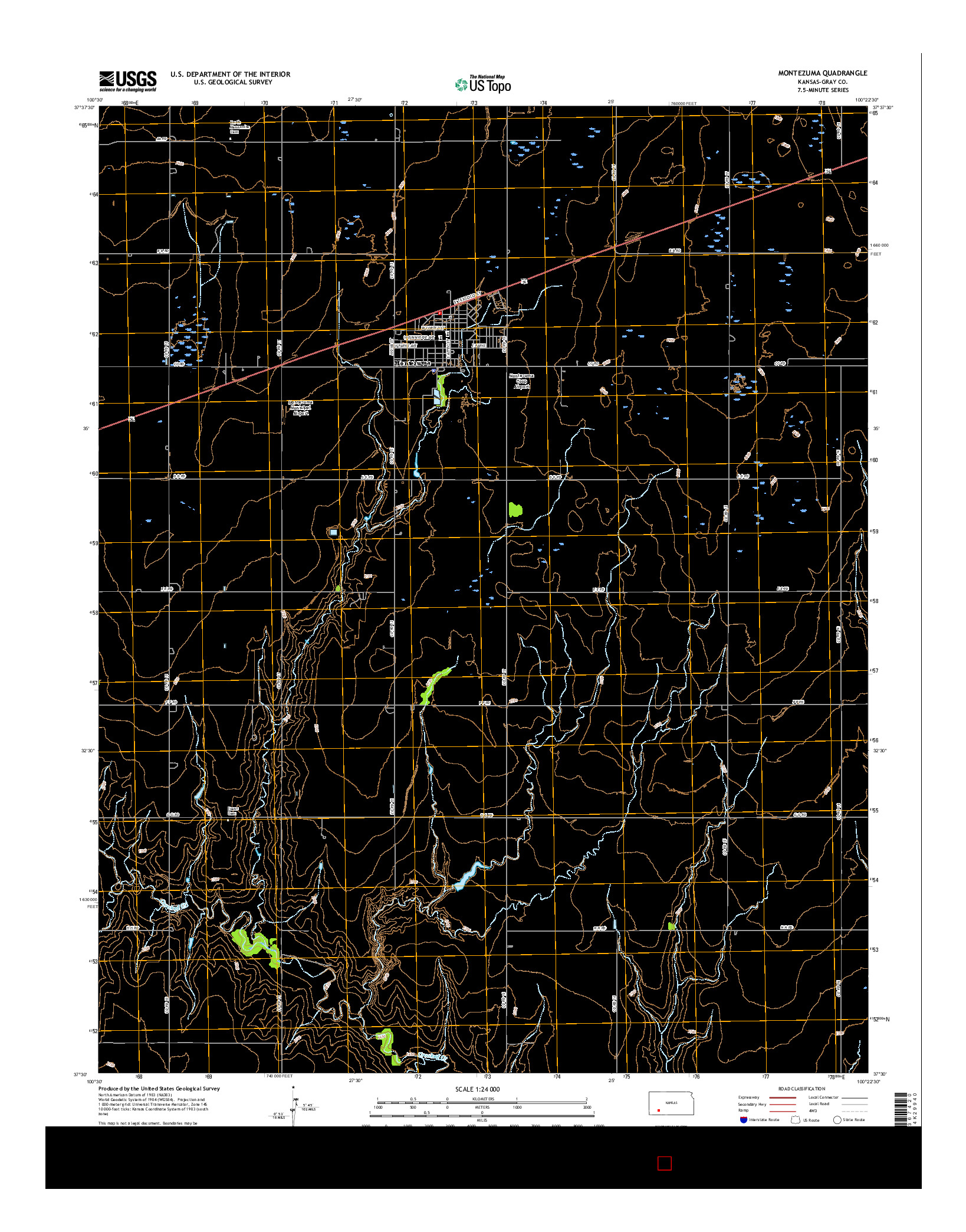 USGS US TOPO 7.5-MINUTE MAP FOR MONTEZUMA, KS 2016