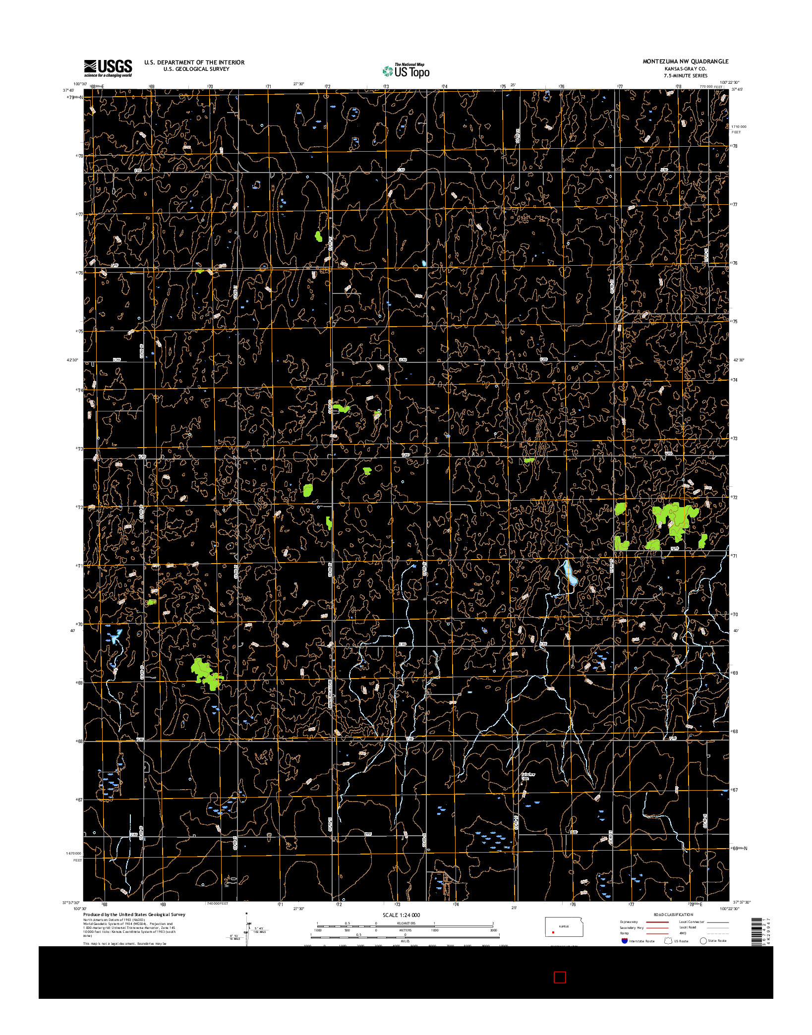 USGS US TOPO 7.5-MINUTE MAP FOR MONTEZUMA NW, KS 2016