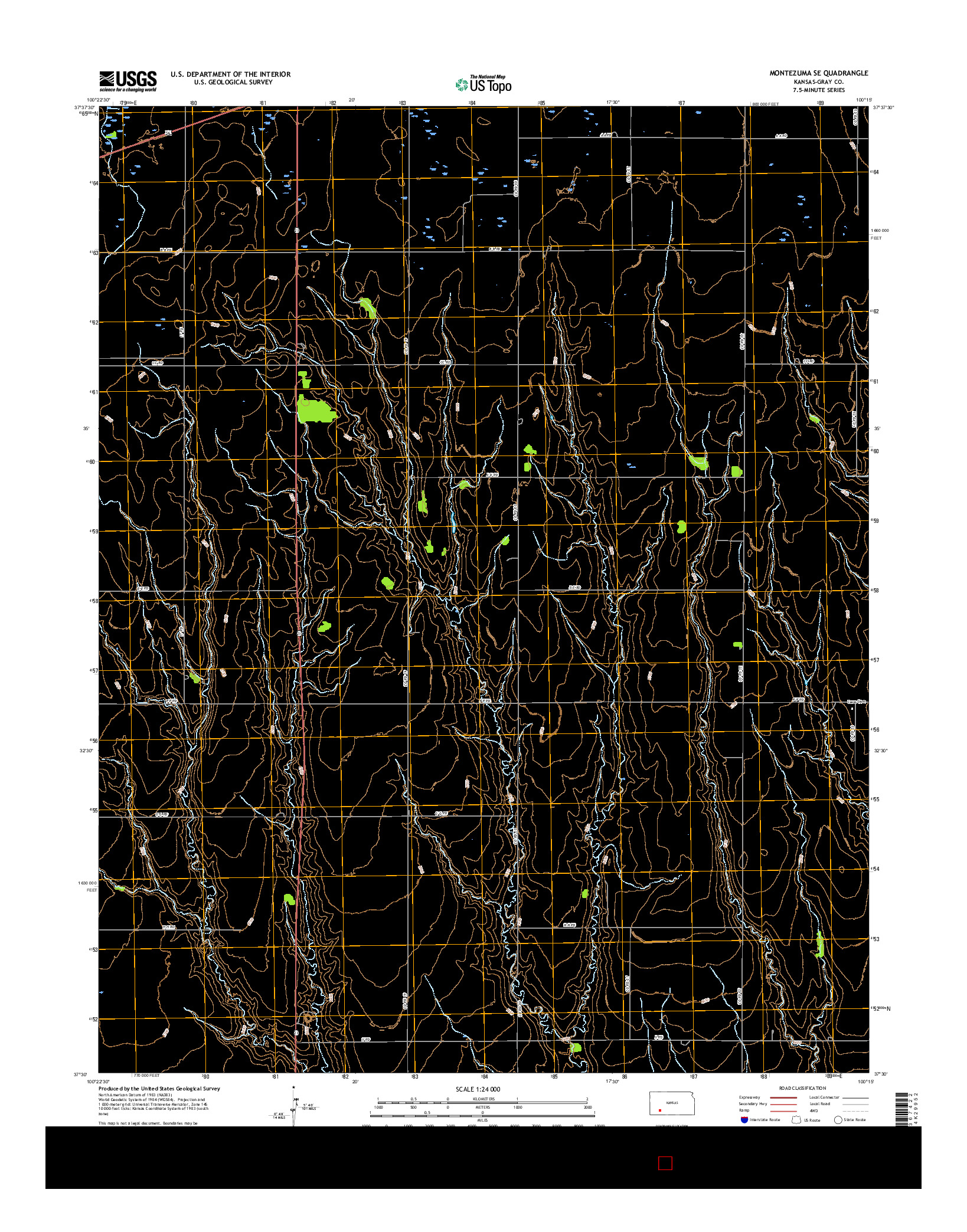 USGS US TOPO 7.5-MINUTE MAP FOR MONTEZUMA SE, KS 2016