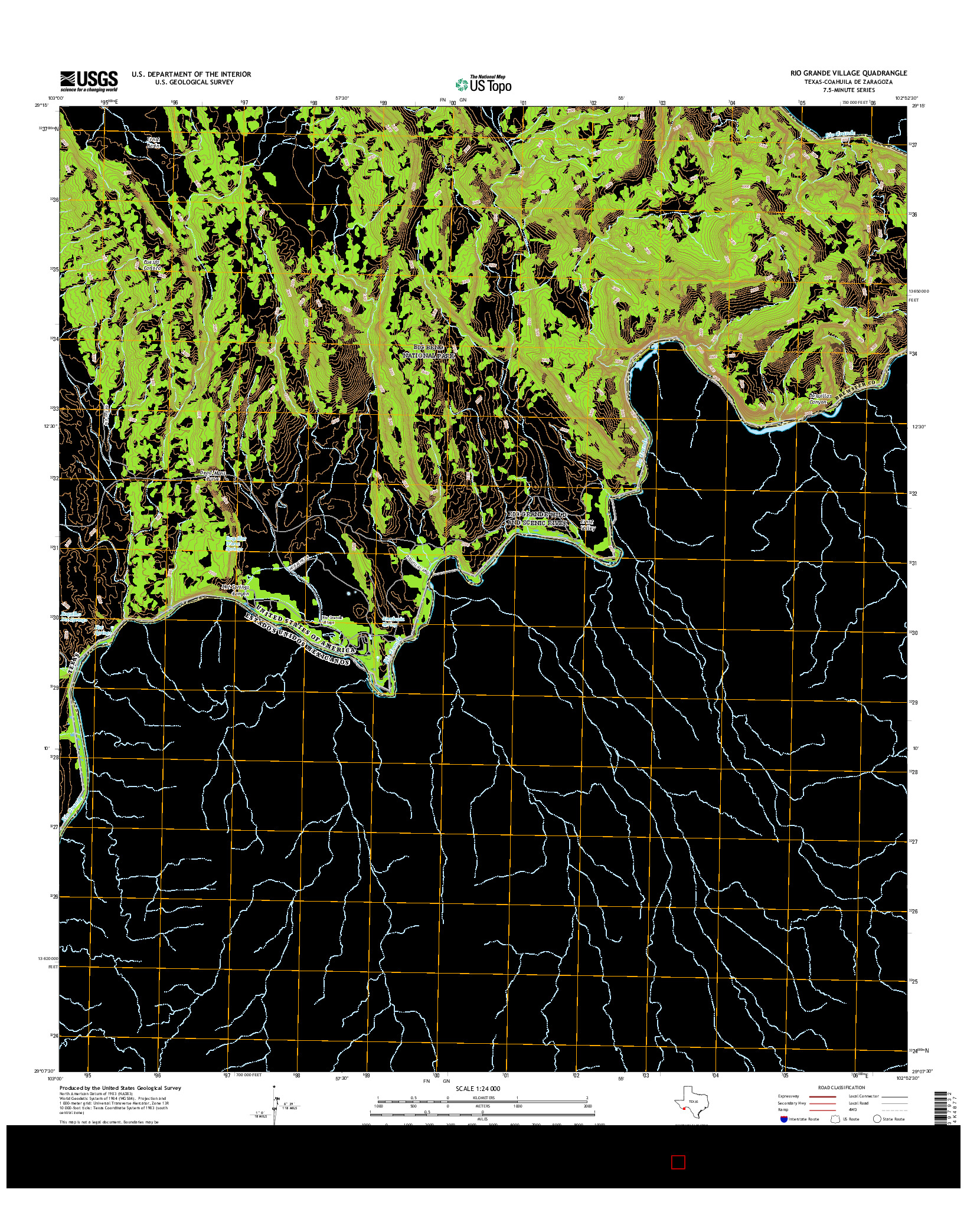 USGS US TOPO 7.5-MINUTE MAP FOR RIO GRANDE VILLAGE, TX-COA 2016