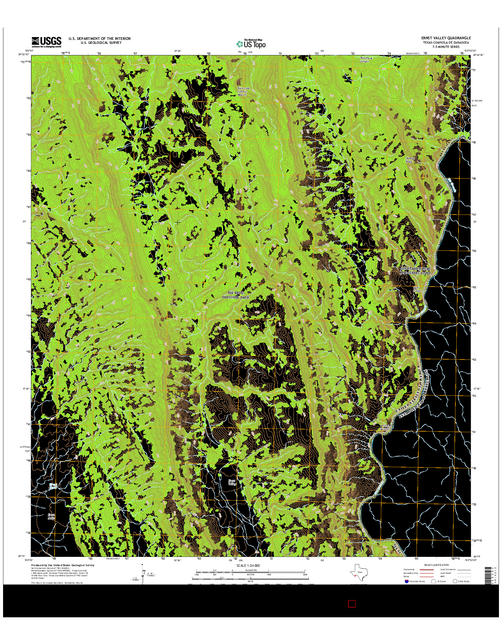 USGS US TOPO 7.5-MINUTE MAP FOR ERNST VALLEY, TX-COA 2016