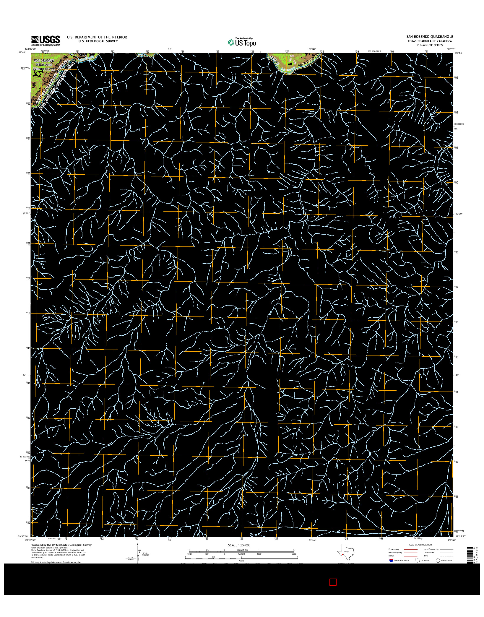 USGS US TOPO 7.5-MINUTE MAP FOR SAN ROSENDO, TX-COA 2016