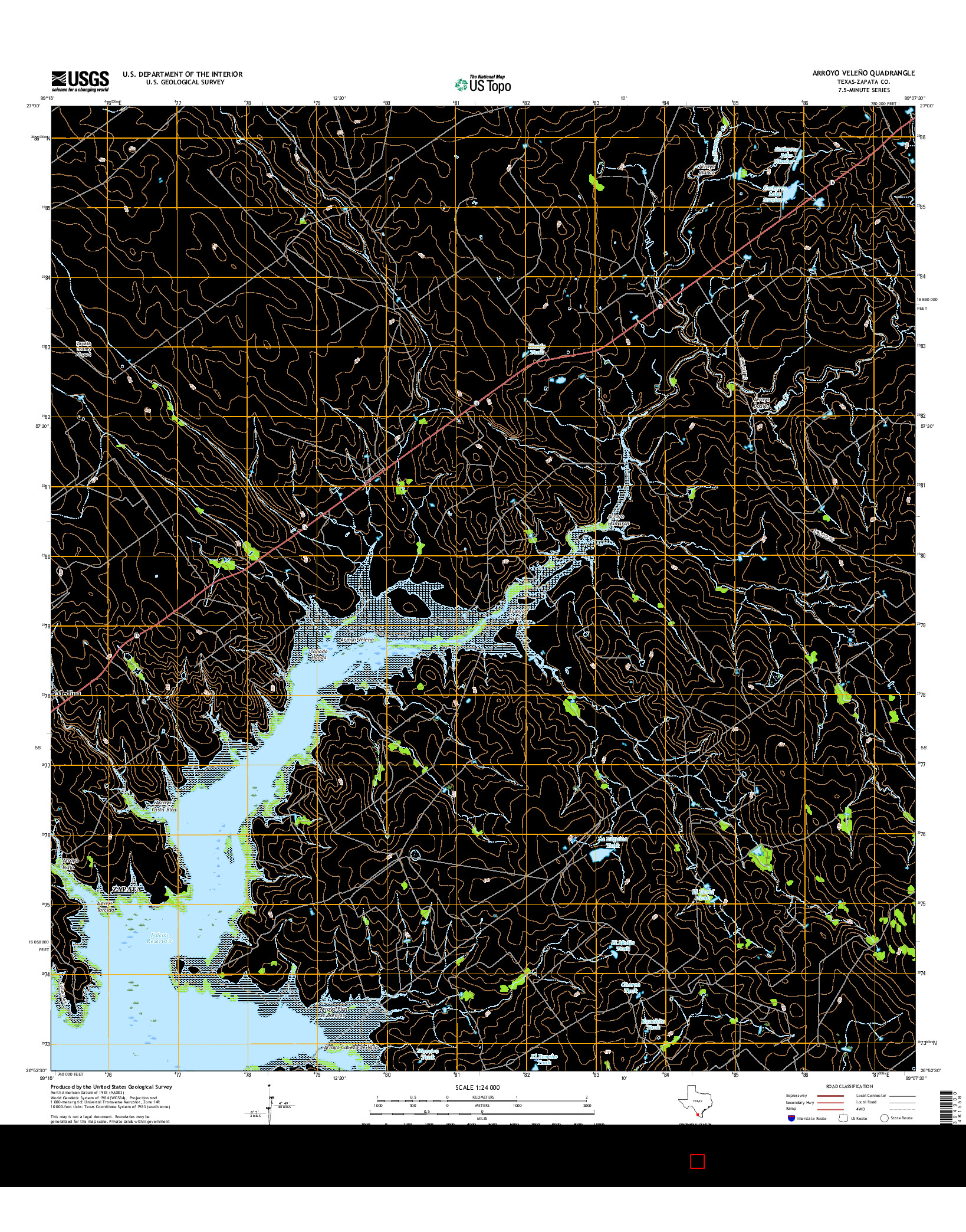 USGS US TOPO 7.5-MINUTE MAP FOR ARROYO VELEñO, TX 2016