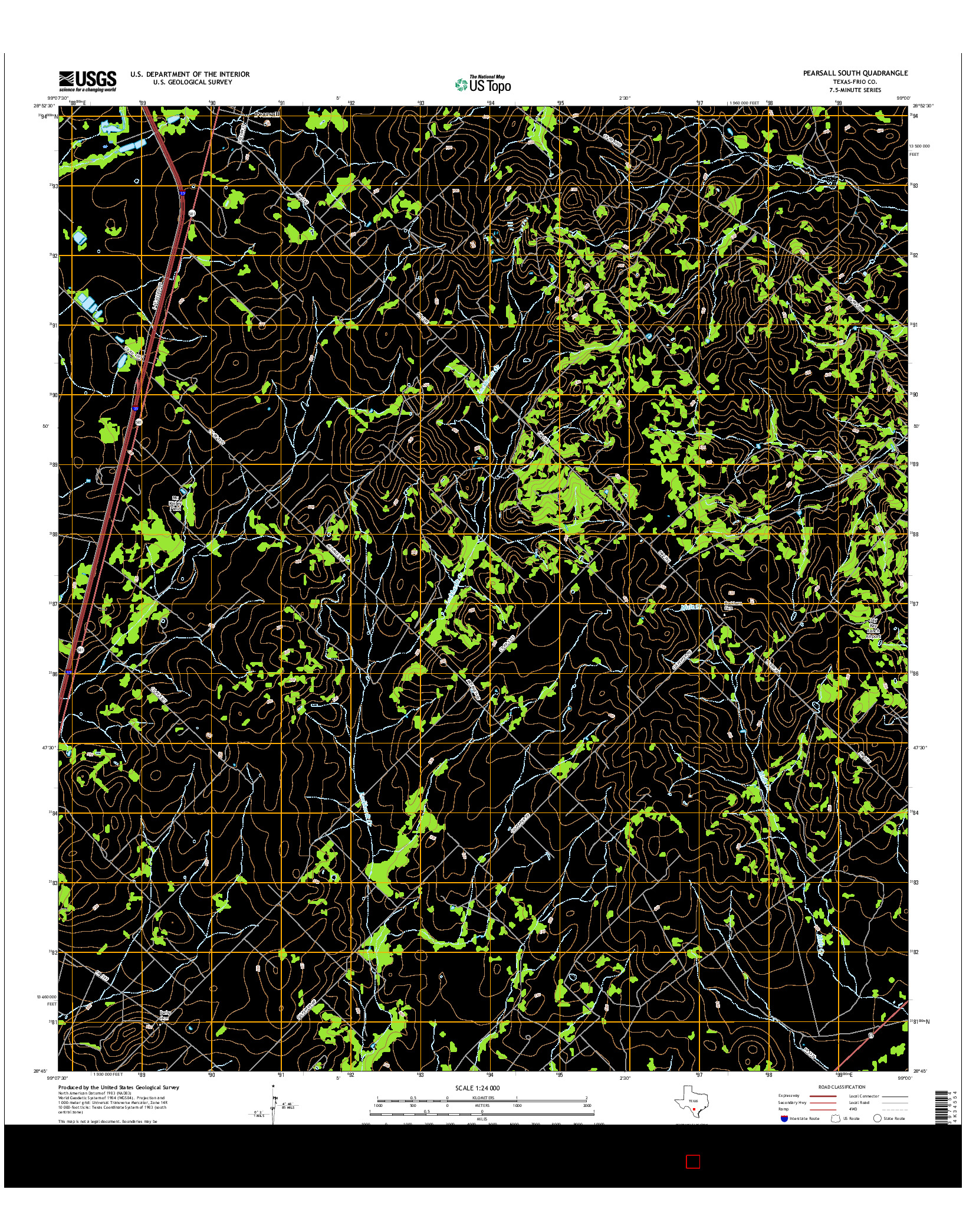 USGS US TOPO 7.5-MINUTE MAP FOR PEARSALL SOUTH, TX 2016