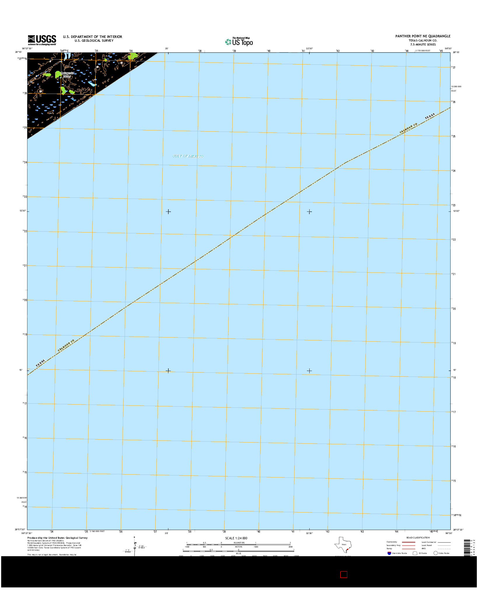 USGS US TOPO 7.5-MINUTE MAP FOR PANTHER POINT NE, TX 2016