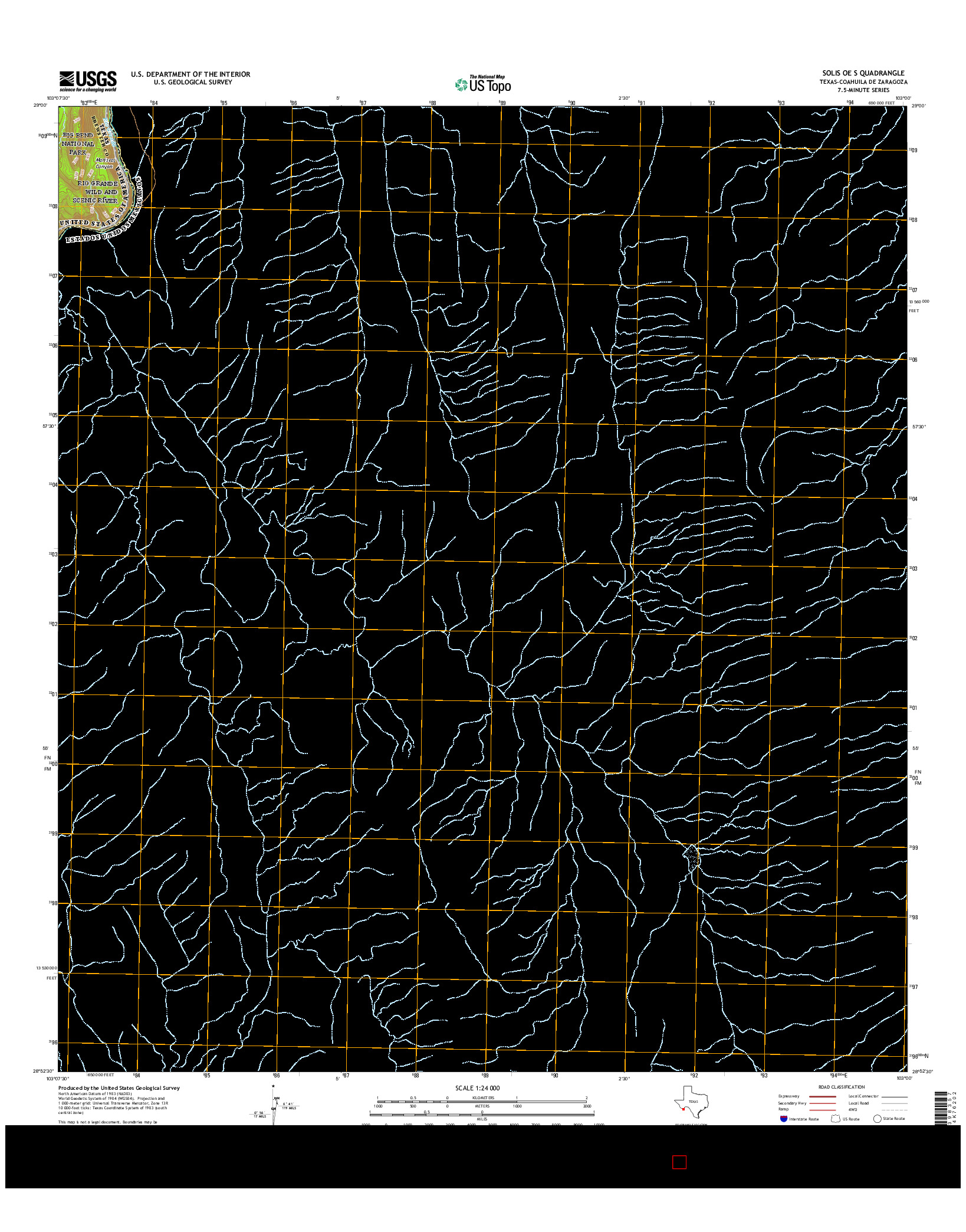 USGS US TOPO 7.5-MINUTE MAP FOR SOLIS OE S, TX-COA 2016