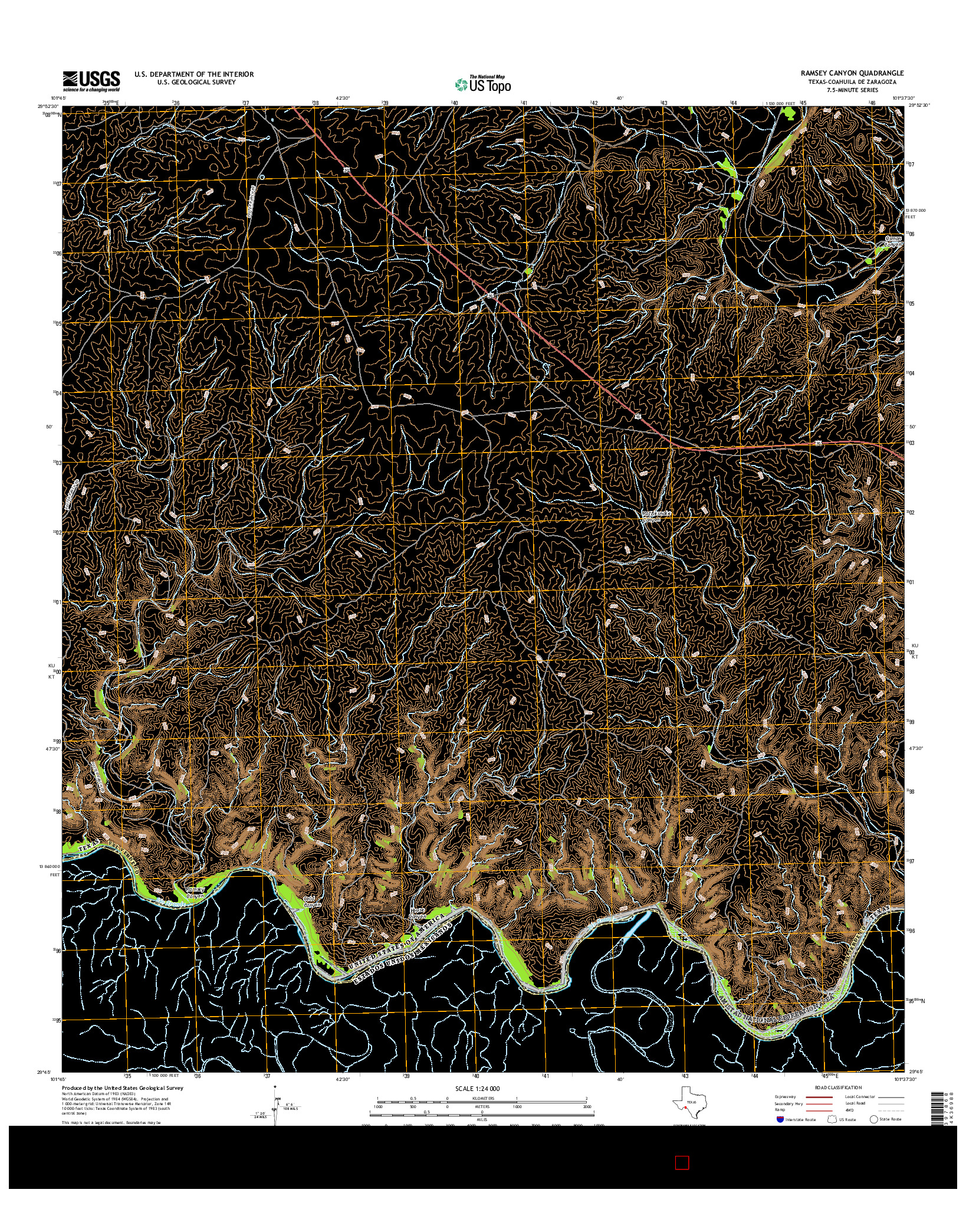USGS US TOPO 7.5-MINUTE MAP FOR RAMSEY CANYON, TX-COA 2016