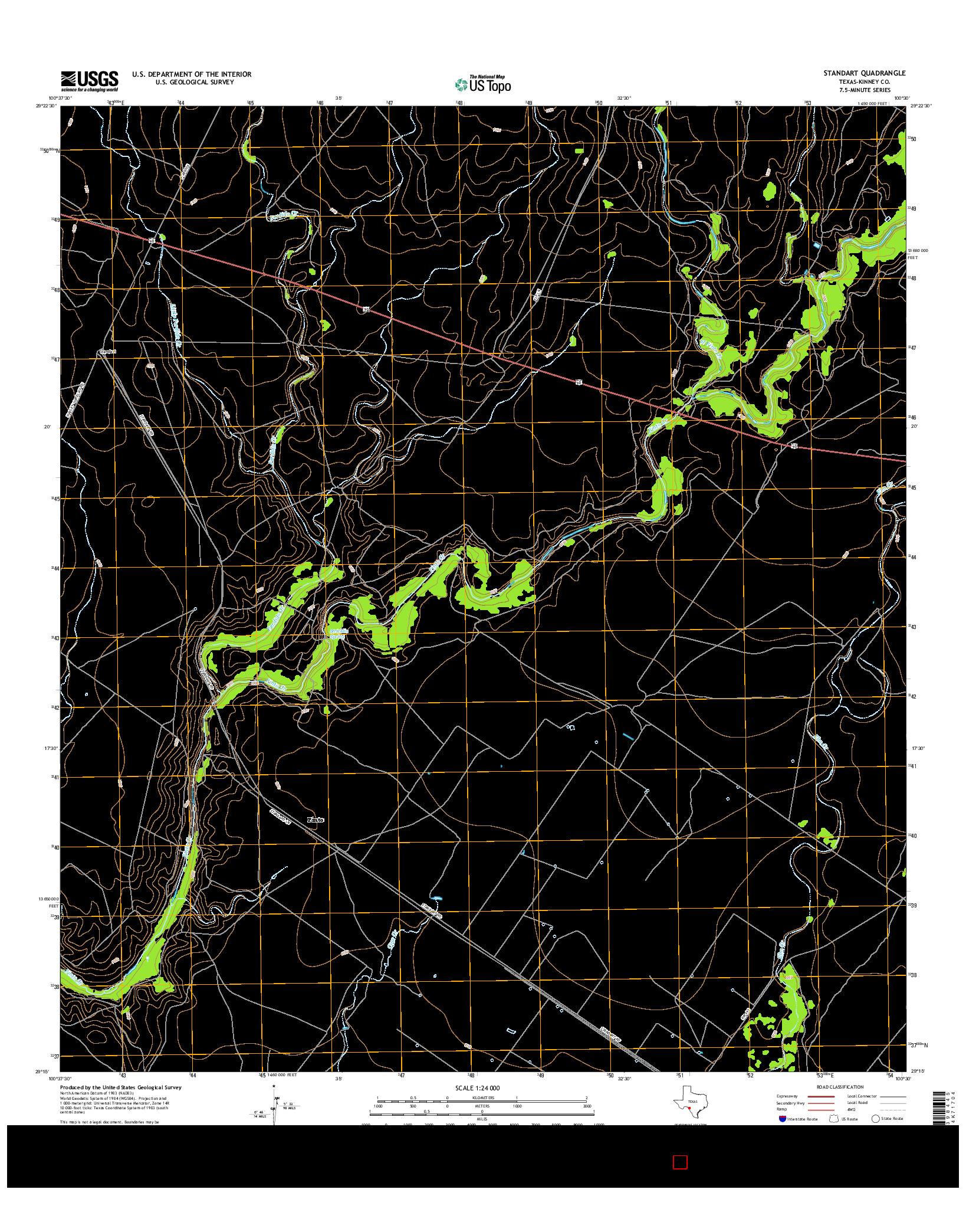 USGS US TOPO 7.5-MINUTE MAP FOR STANDART, TX 2016