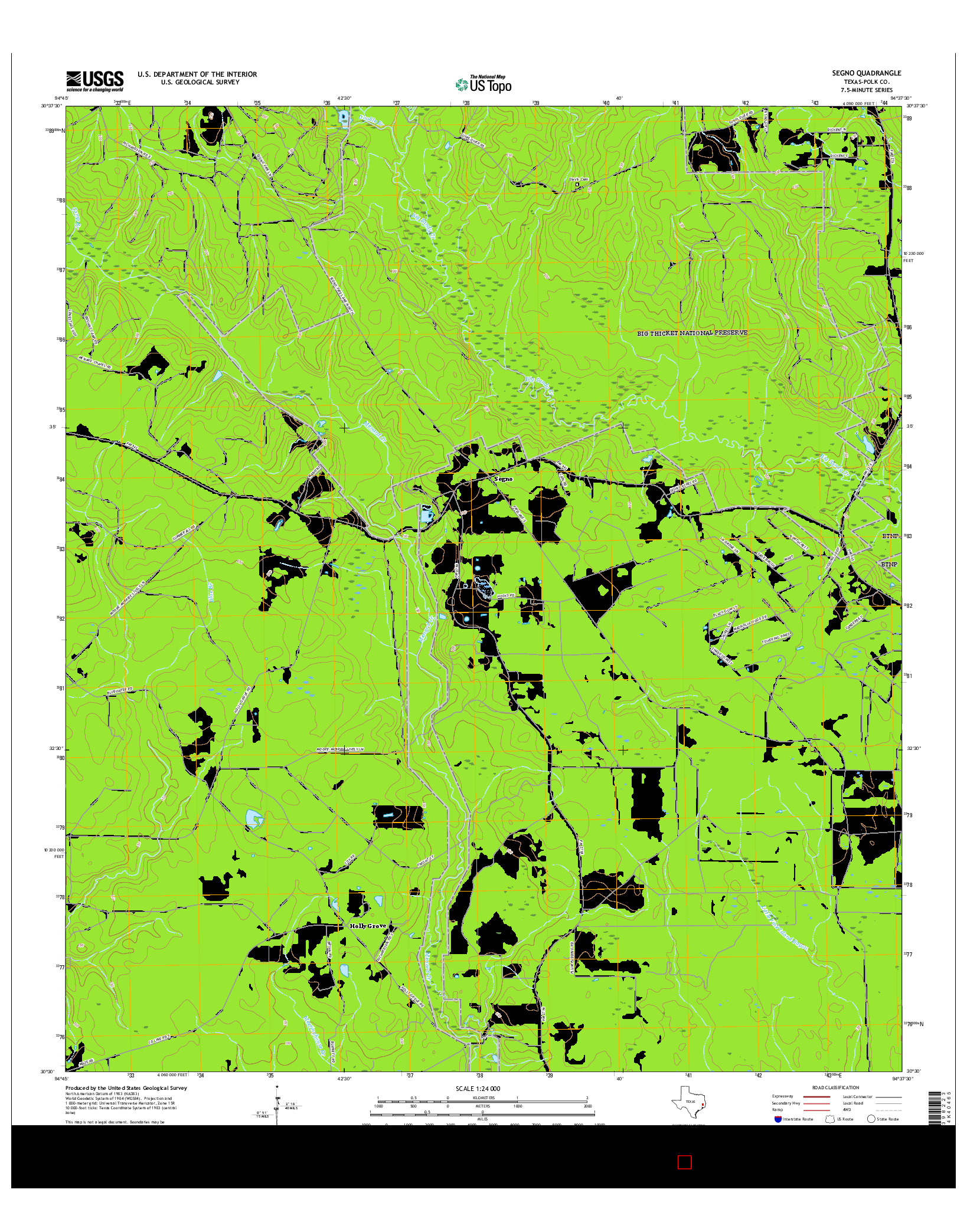 USGS US TOPO 7.5-MINUTE MAP FOR SEGNO, TX 2016