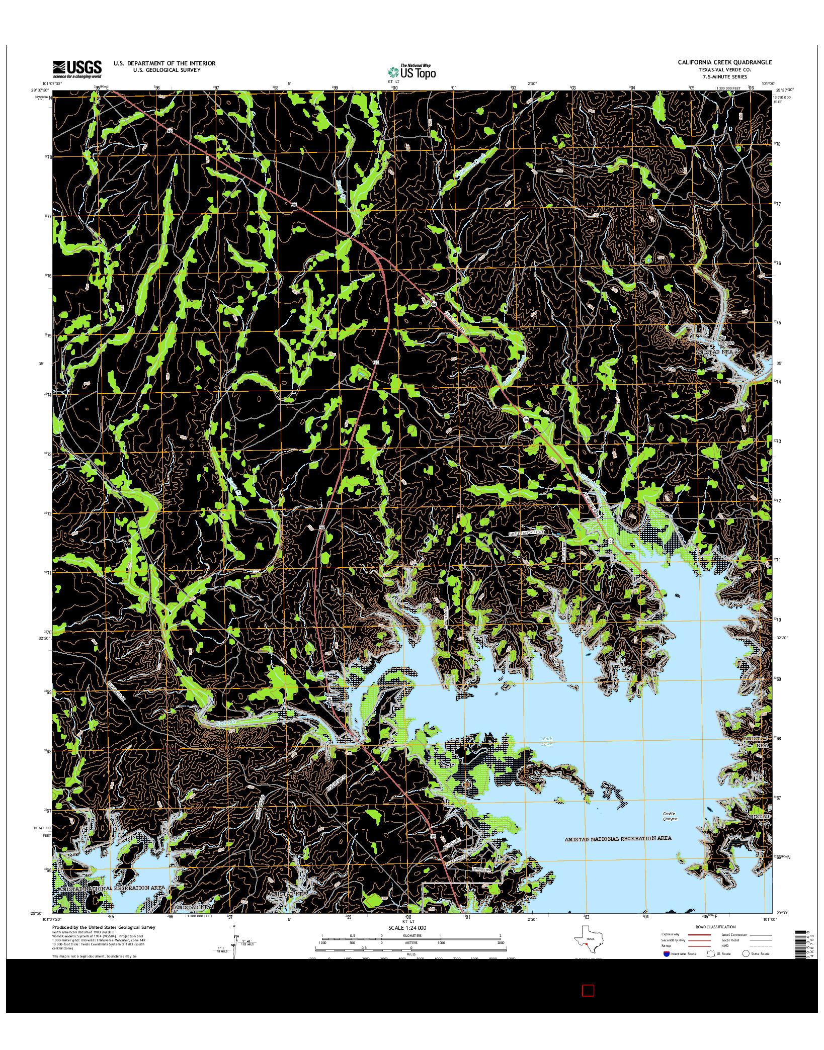 USGS US TOPO 7.5-MINUTE MAP FOR CALIFORNIA CREEK, TX 2016