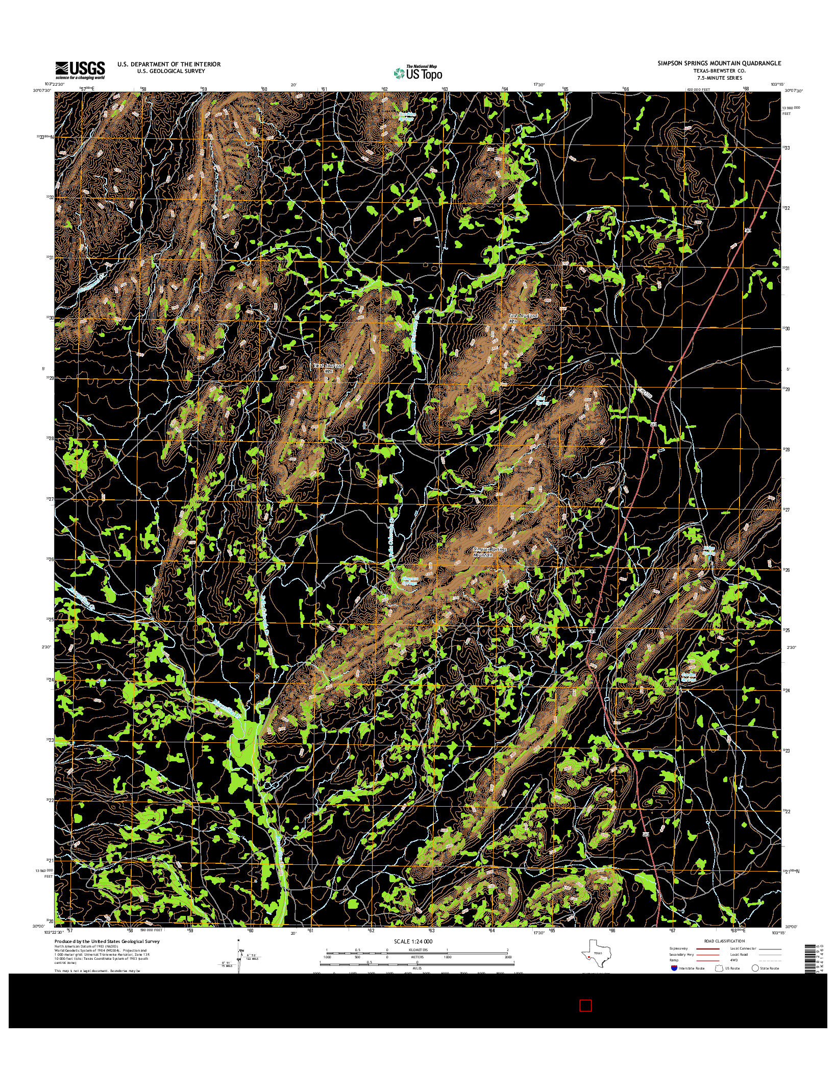 USGS US TOPO 7.5-MINUTE MAP FOR SIMPSON SPRINGS MOUNTAIN, TX 2016