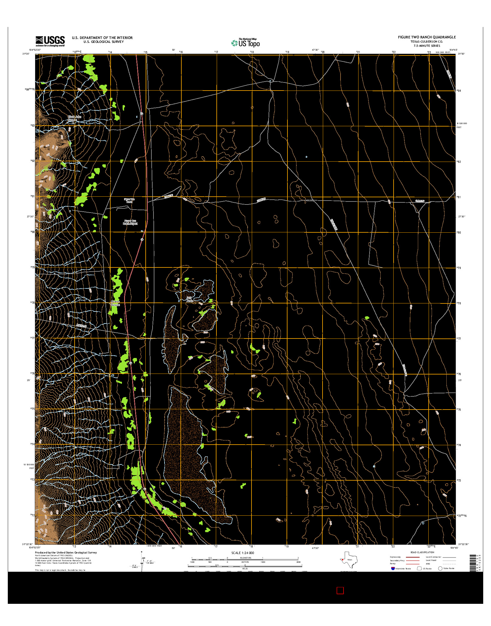 USGS US TOPO 7.5-MINUTE MAP FOR FIGURE TWO RANCH, TX 2016