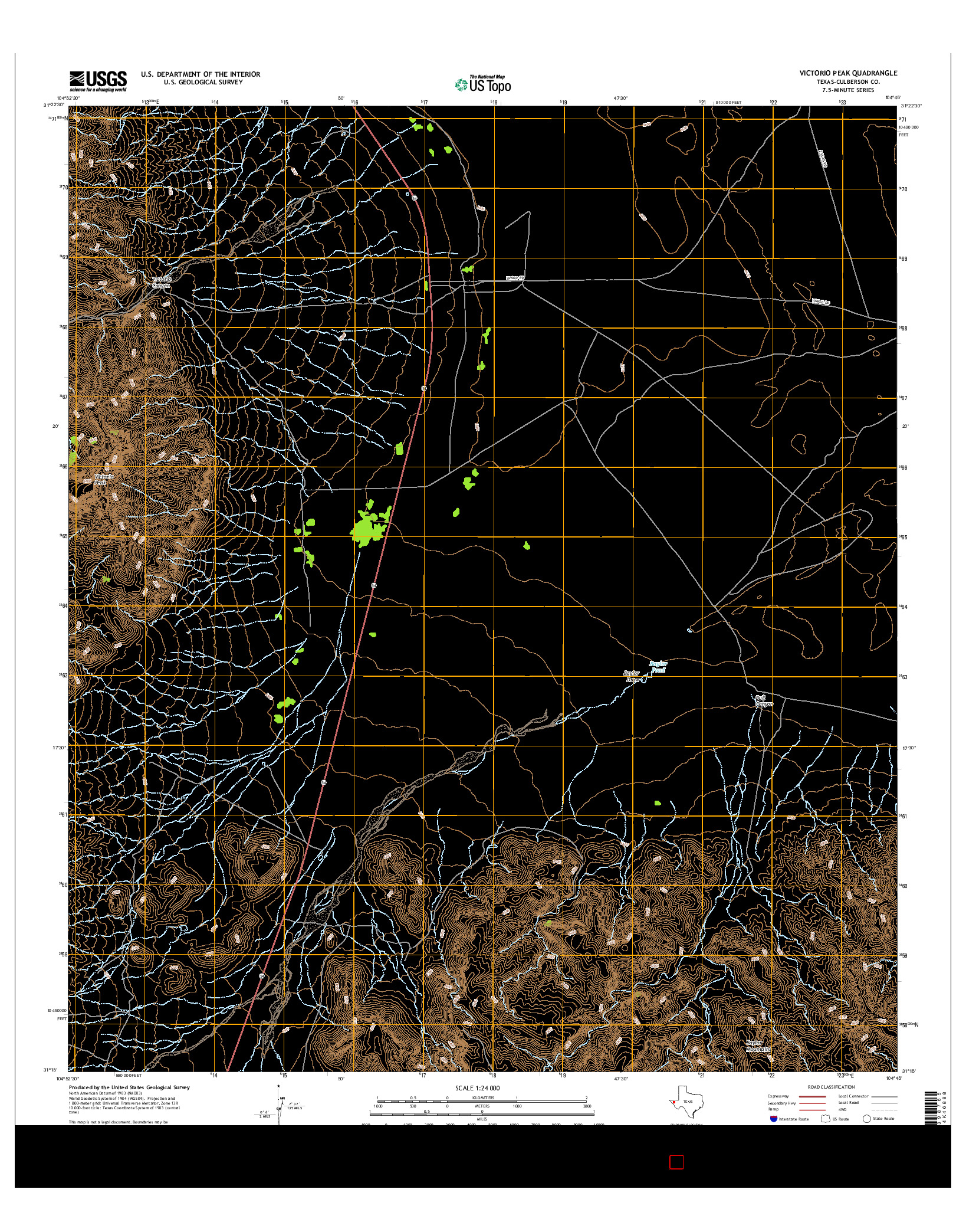 USGS US TOPO 7.5-MINUTE MAP FOR VICTORIO PEAK, TX 2016