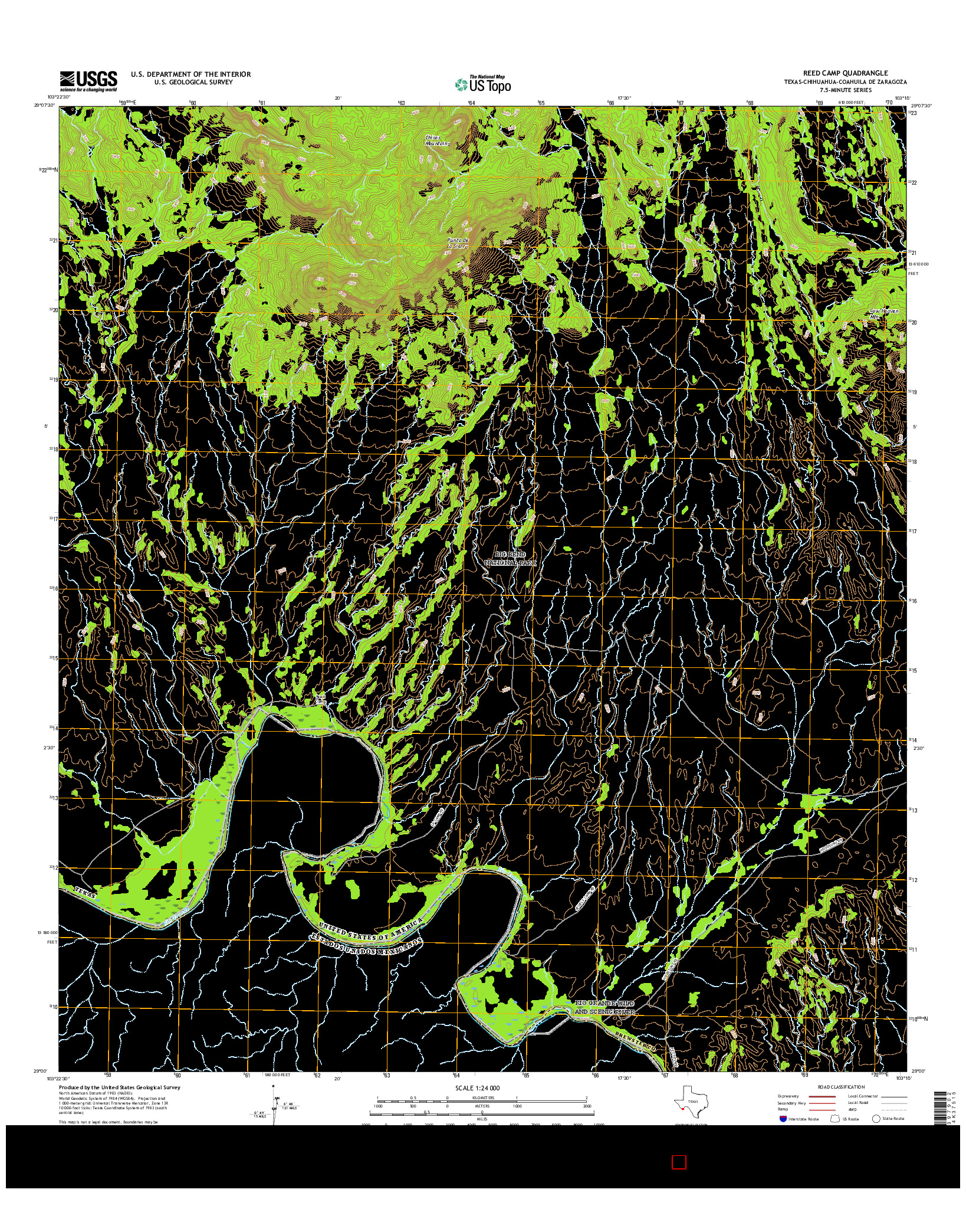 USGS US TOPO 7.5-MINUTE MAP FOR REED CAMP, TX-CHH-COA 2016