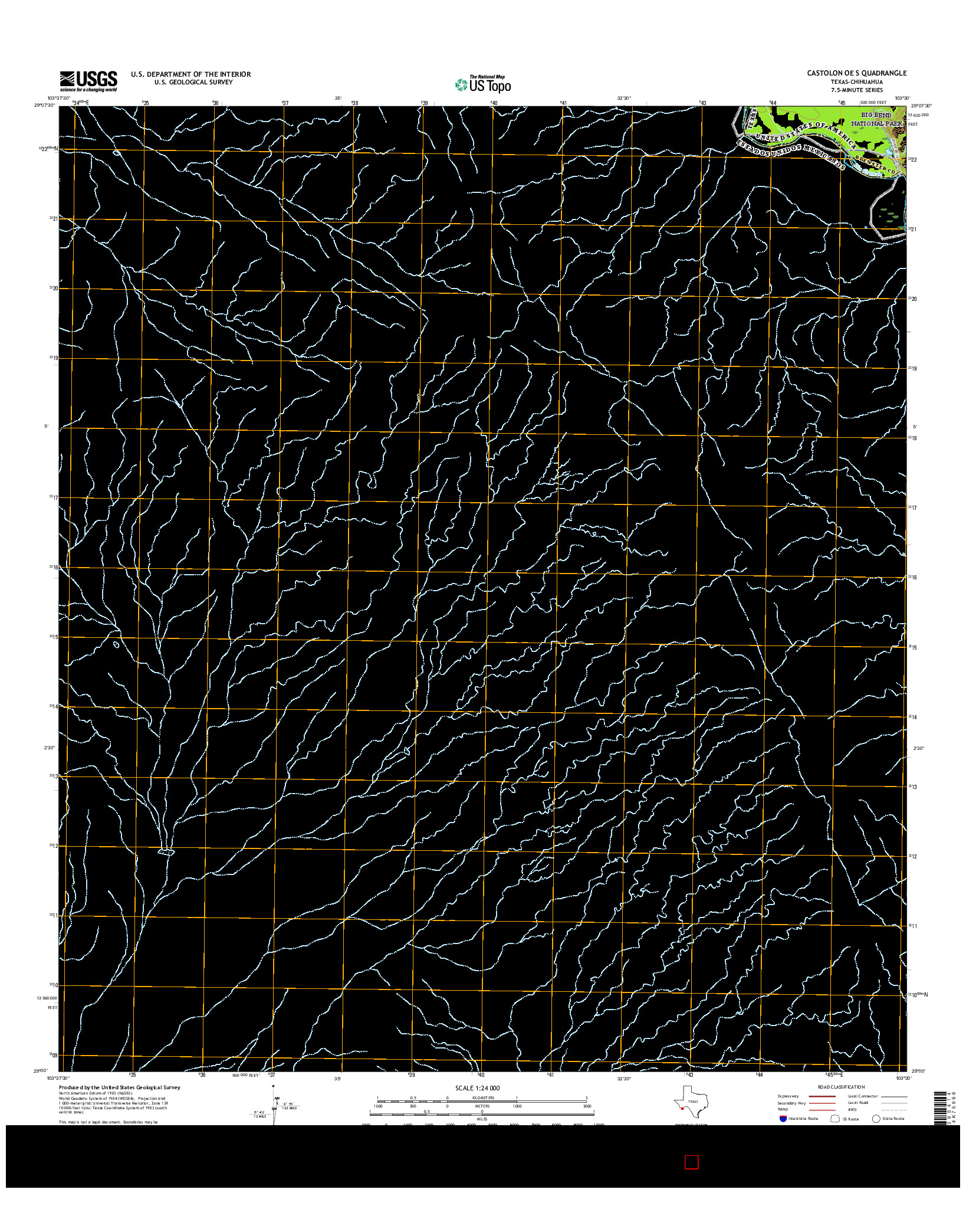 USGS US TOPO 7.5-MINUTE MAP FOR CASTOLON OE S, TX-CHH 2016