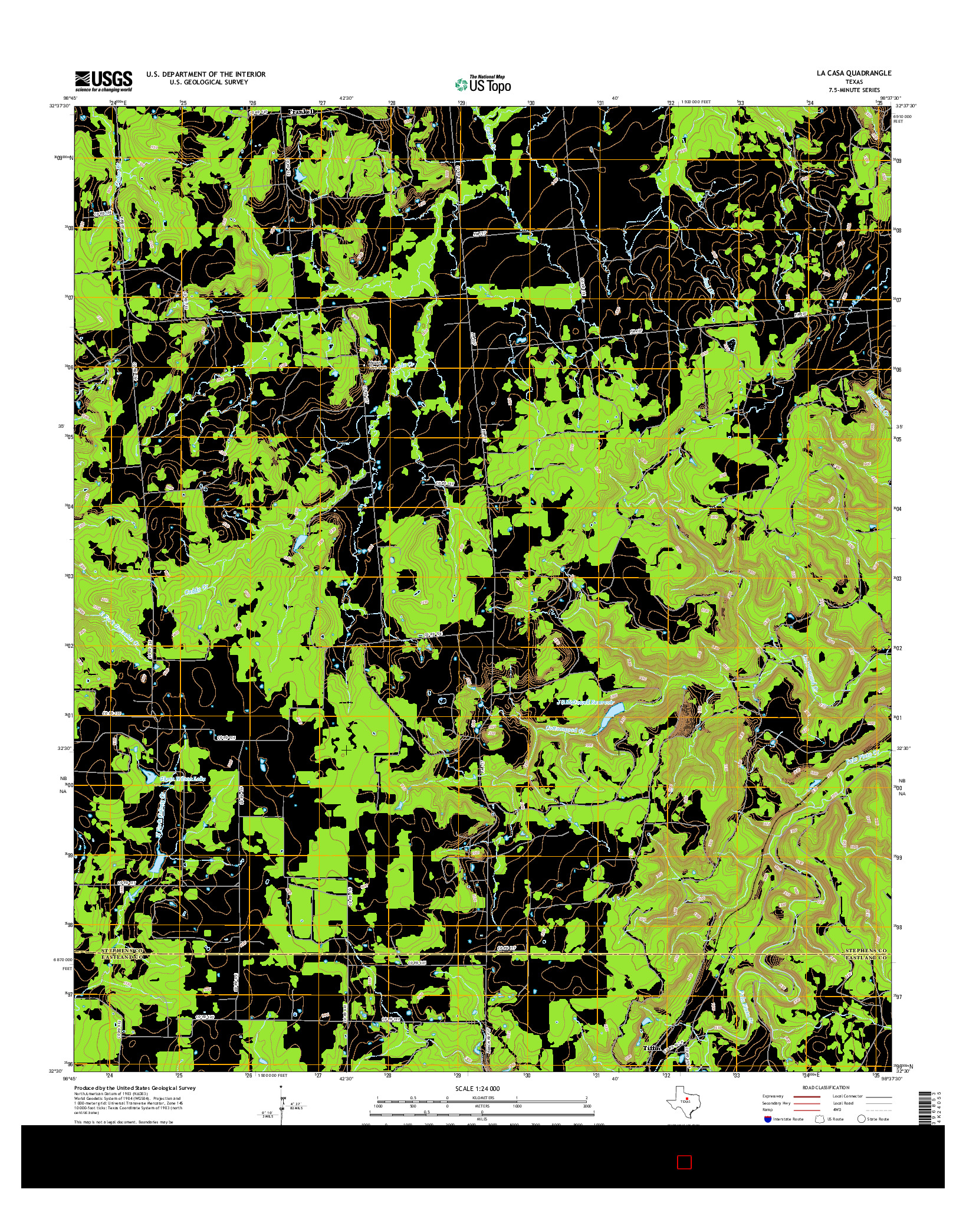 USGS US TOPO 7.5-MINUTE MAP FOR LA CASA, TX 2016