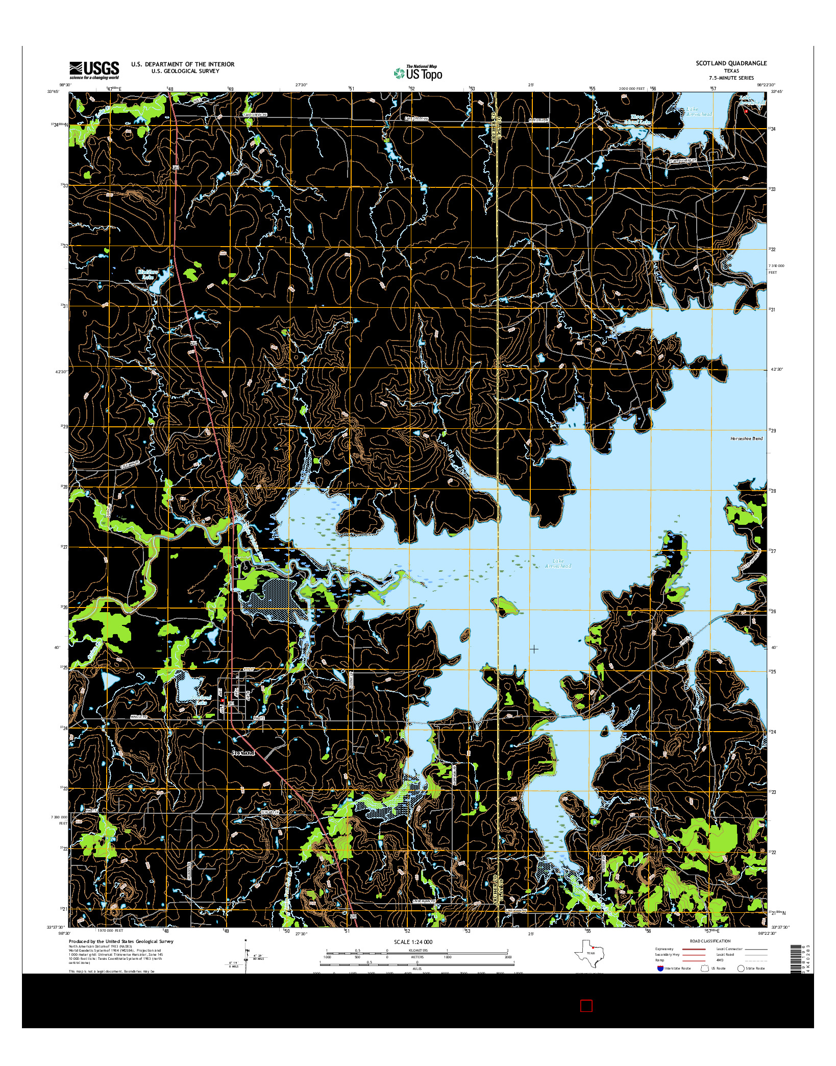 USGS US TOPO 7.5-MINUTE MAP FOR SCOTLAND, TX 2016