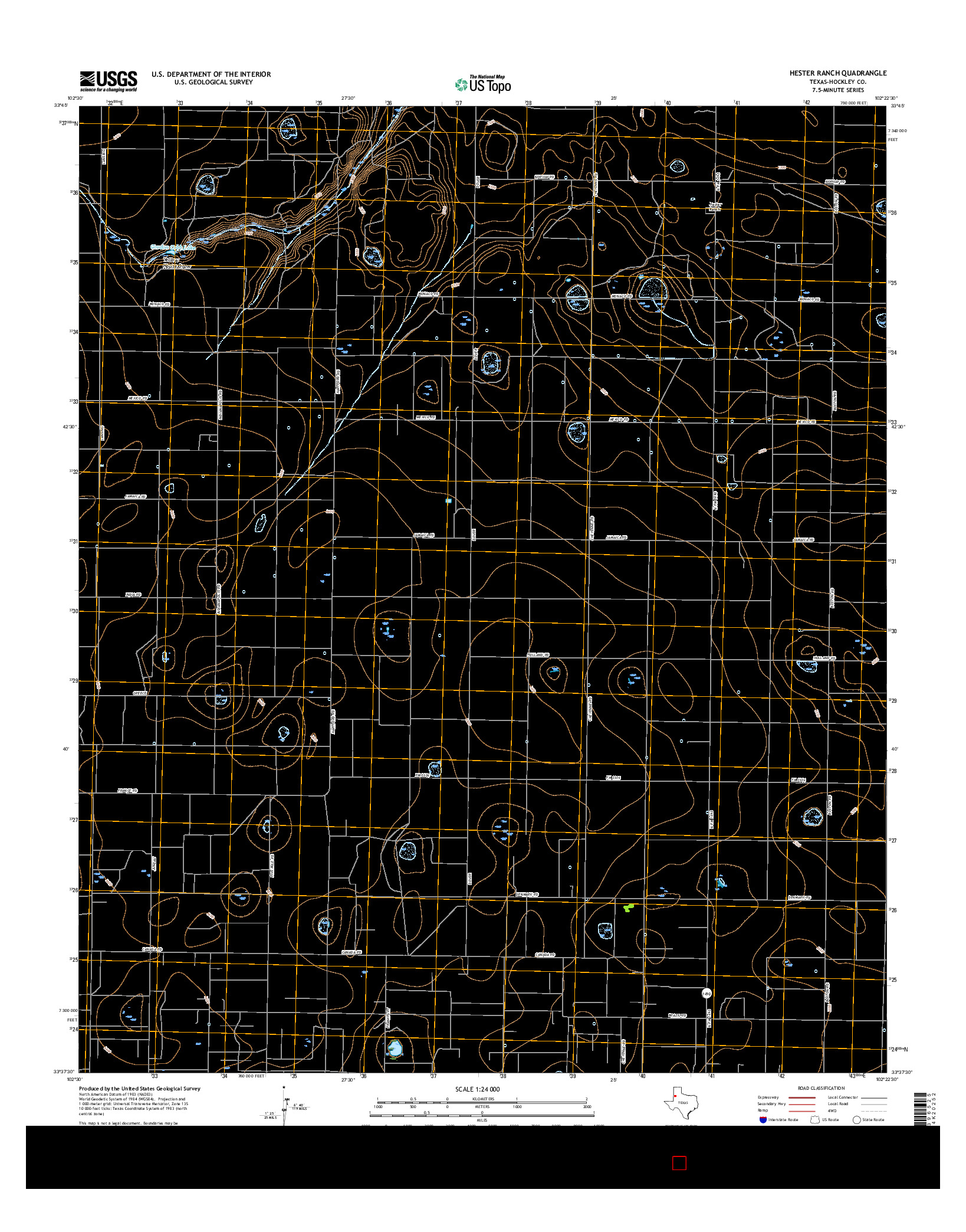 USGS US TOPO 7.5-MINUTE MAP FOR HESTER RANCH, TX 2016