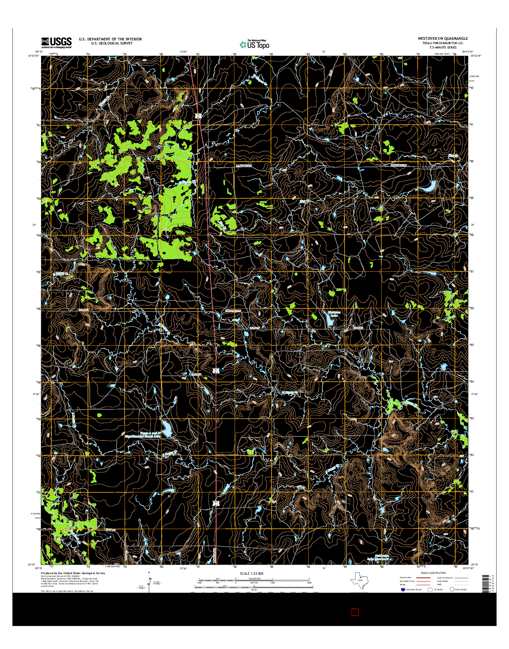 USGS US TOPO 7.5-MINUTE MAP FOR WESTOVER SW, TX 2016