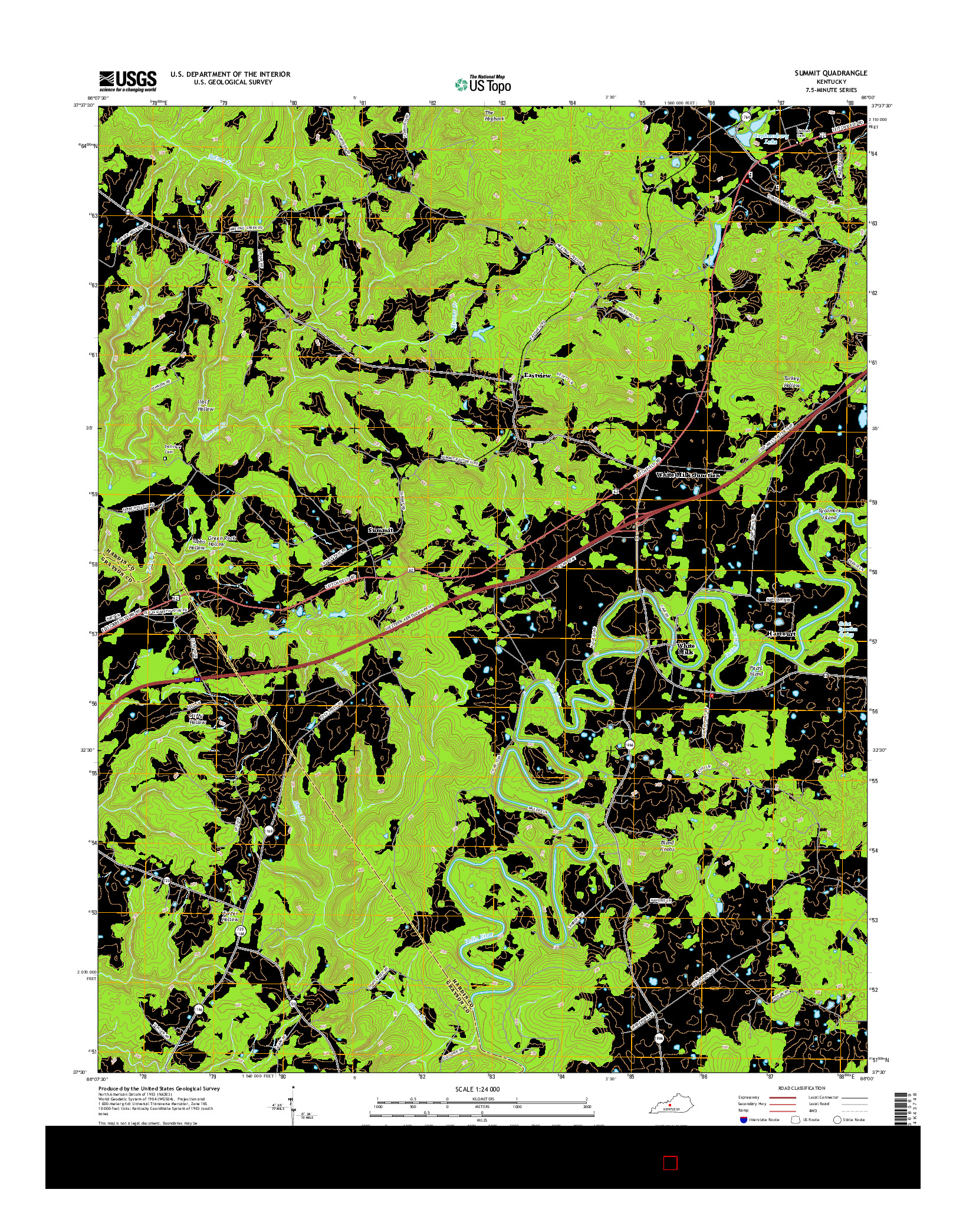 USGS US TOPO 7.5-MINUTE MAP FOR SUMMIT, KY 2016