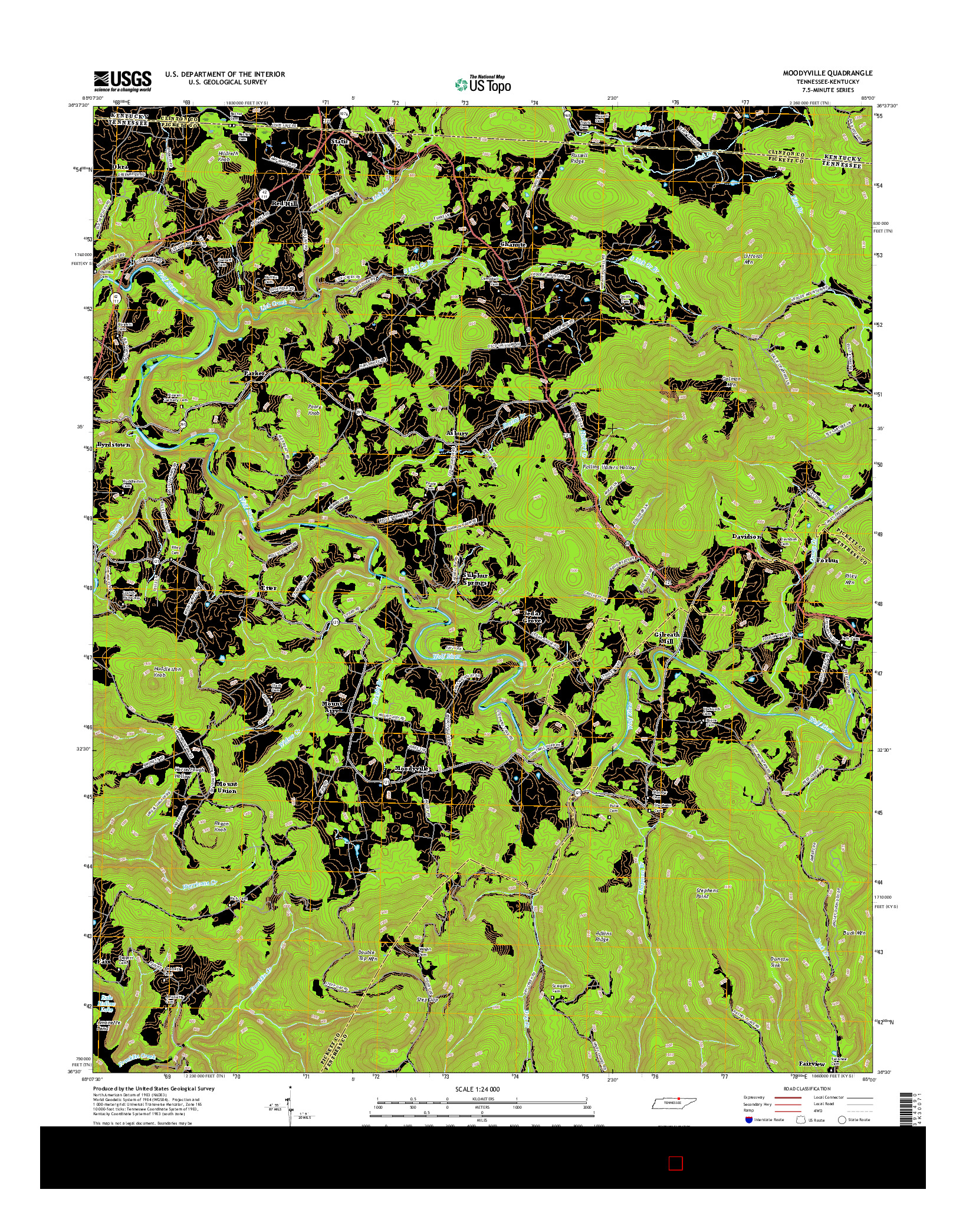 USGS US TOPO 7.5-MINUTE MAP FOR MOODYVILLE, TN-KY 2016