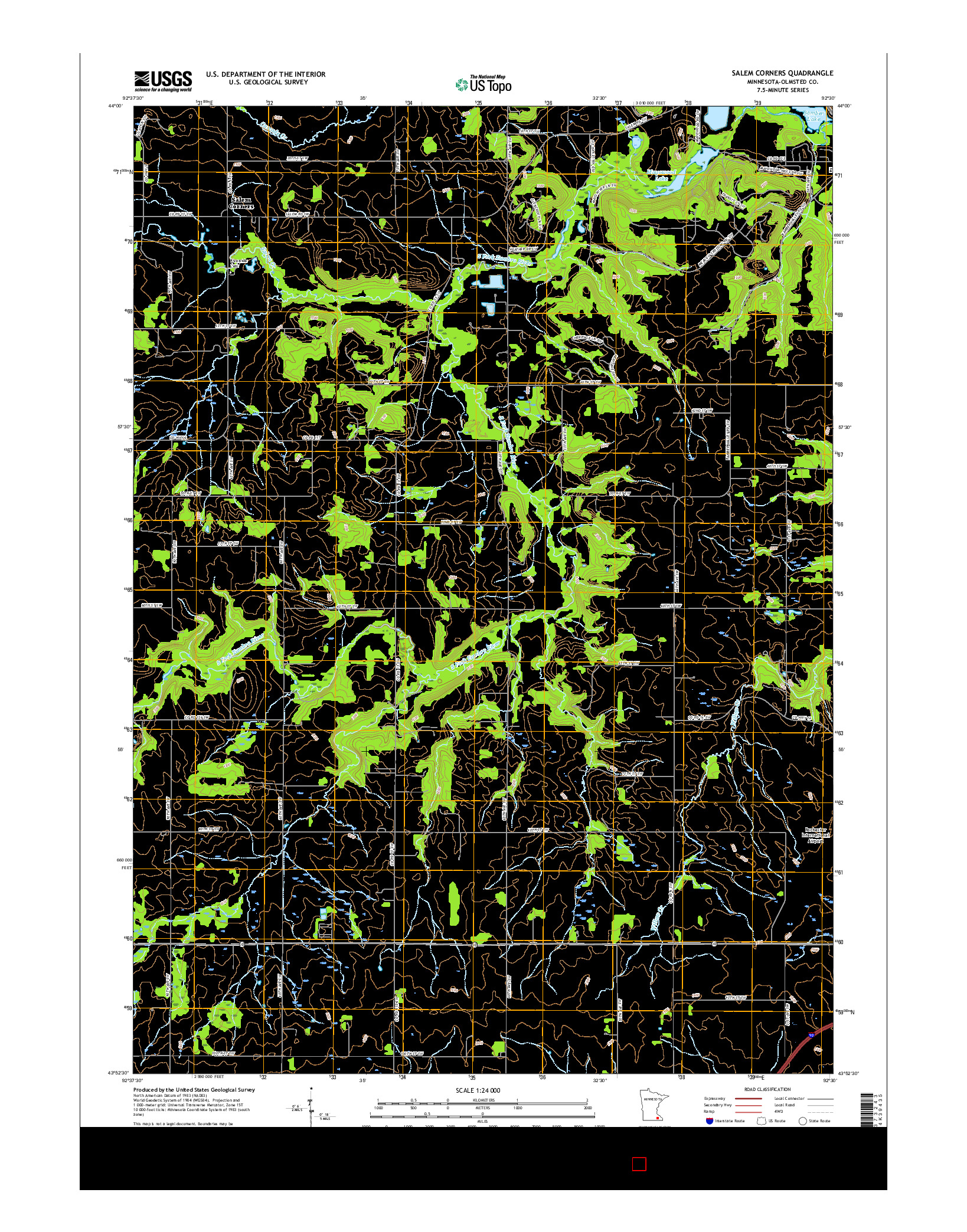 USGS US TOPO 7.5-MINUTE MAP FOR SALEM CORNERS, MN 2016