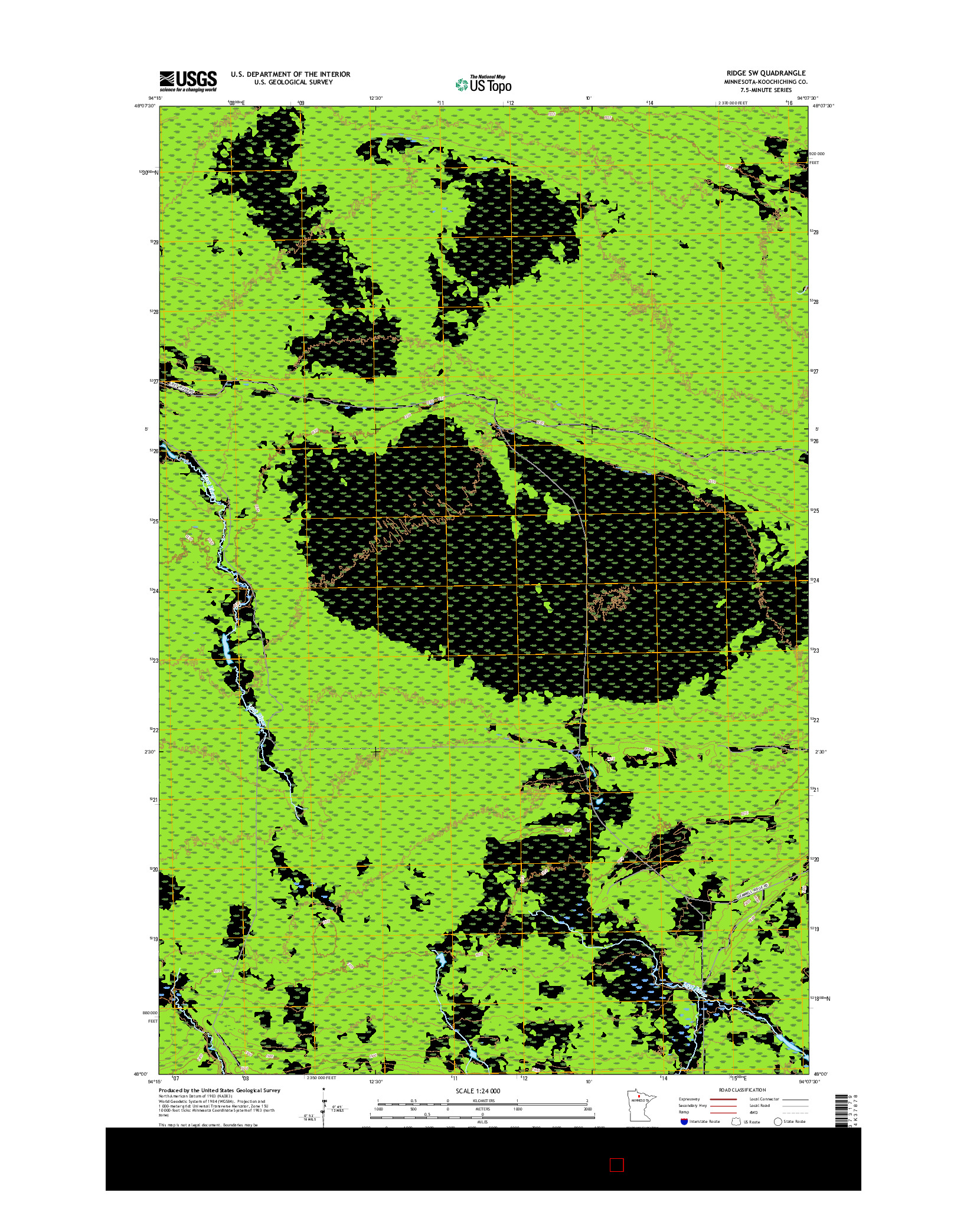 USGS US TOPO 7.5-MINUTE MAP FOR RIDGE SW, MN 2016