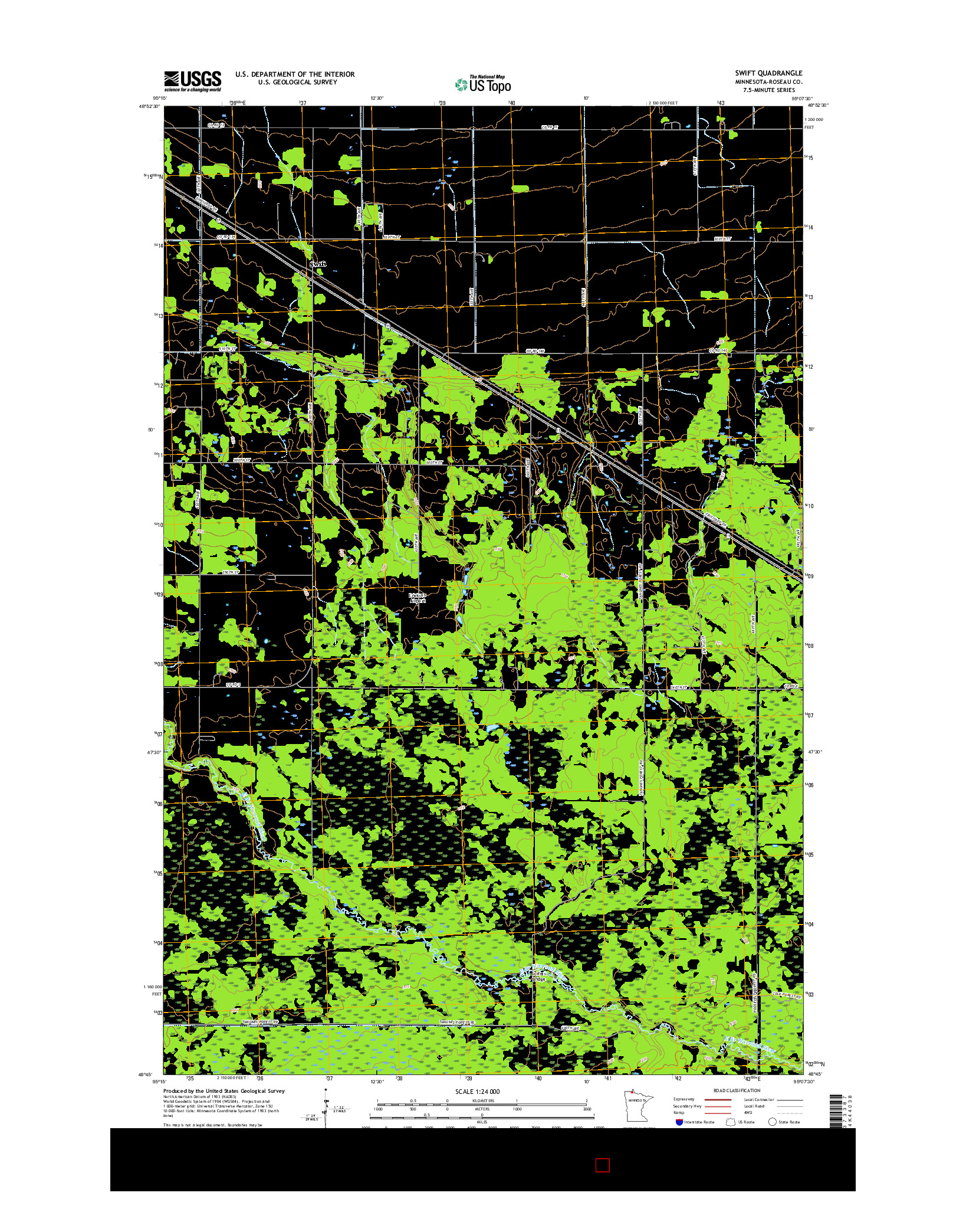 USGS US TOPO 7.5-MINUTE MAP FOR SWIFT, MN 2016