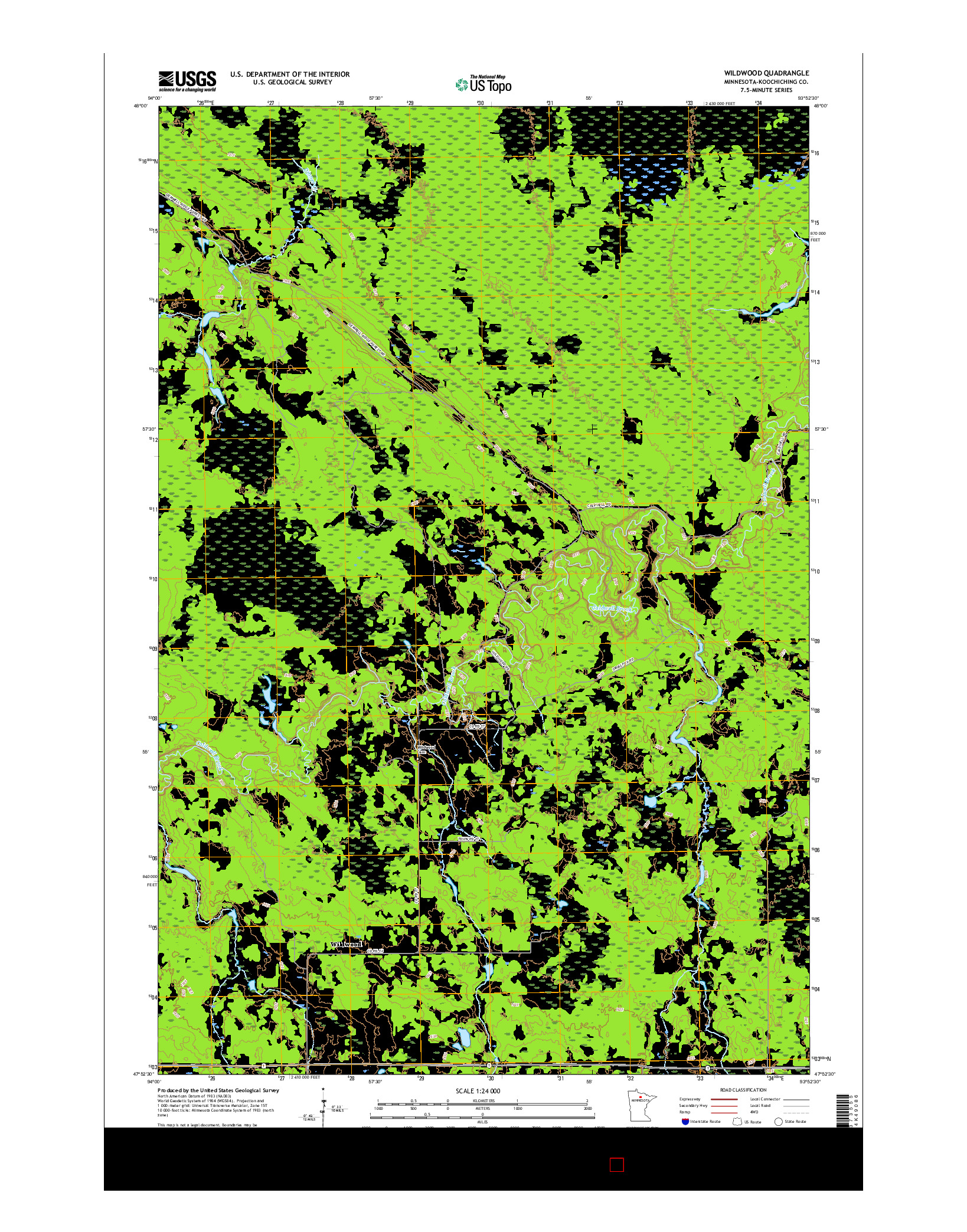 USGS US TOPO 7.5-MINUTE MAP FOR WILDWOOD, MN 2016