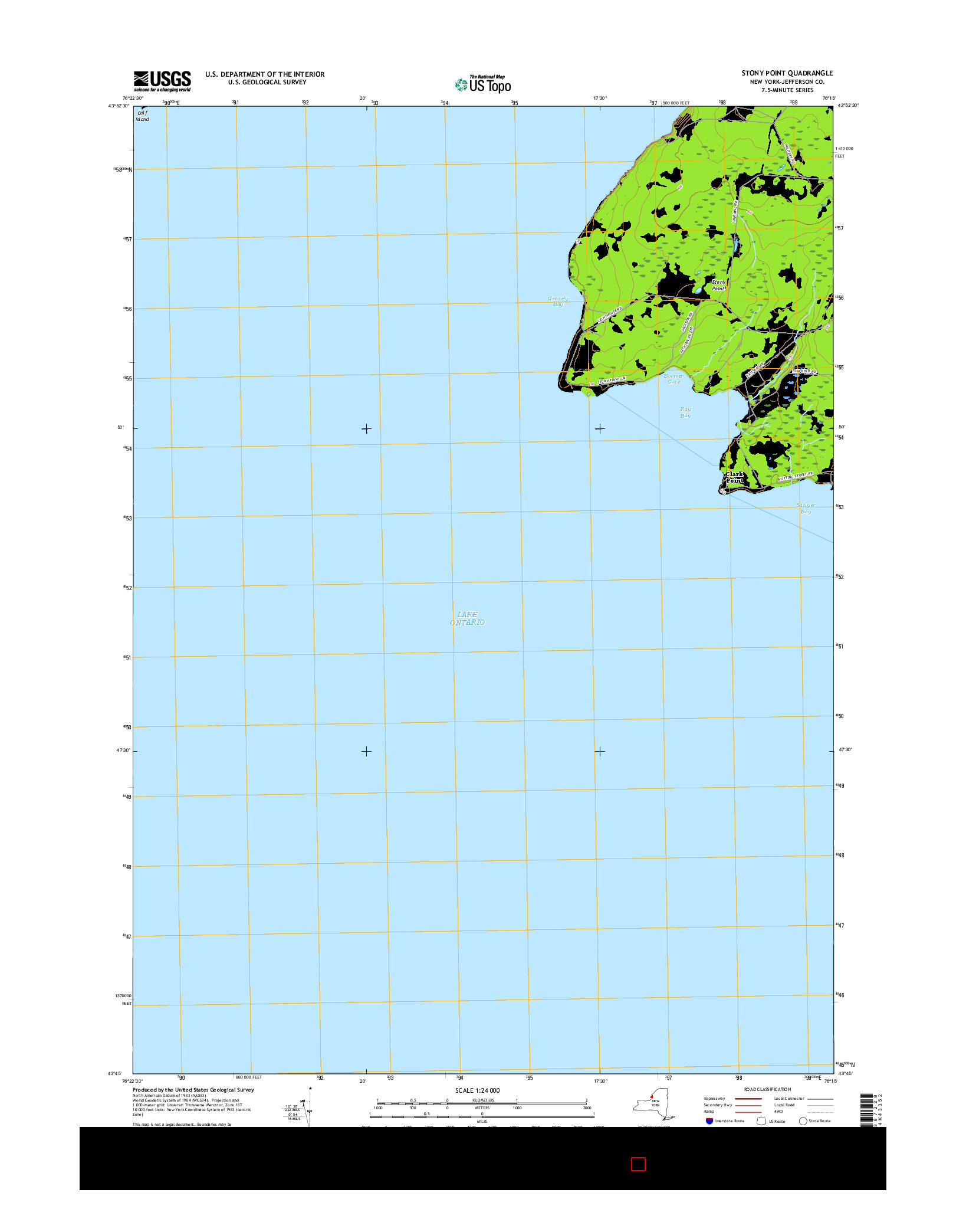 USGS US TOPO 7.5-MINUTE MAP FOR STONY POINT, NY 2016