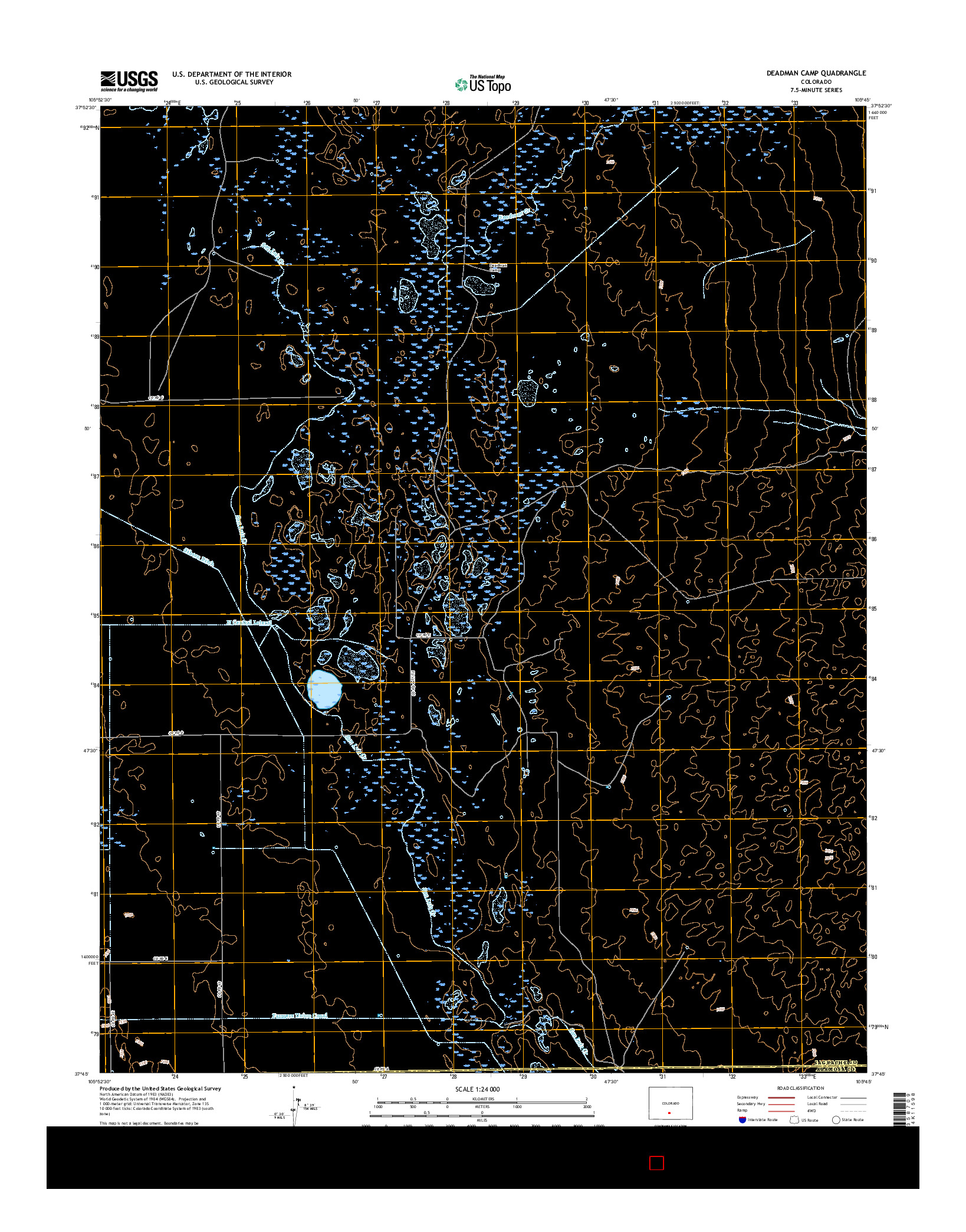 USGS US TOPO 7.5-MINUTE MAP FOR DEADMAN CAMP, CO 2016