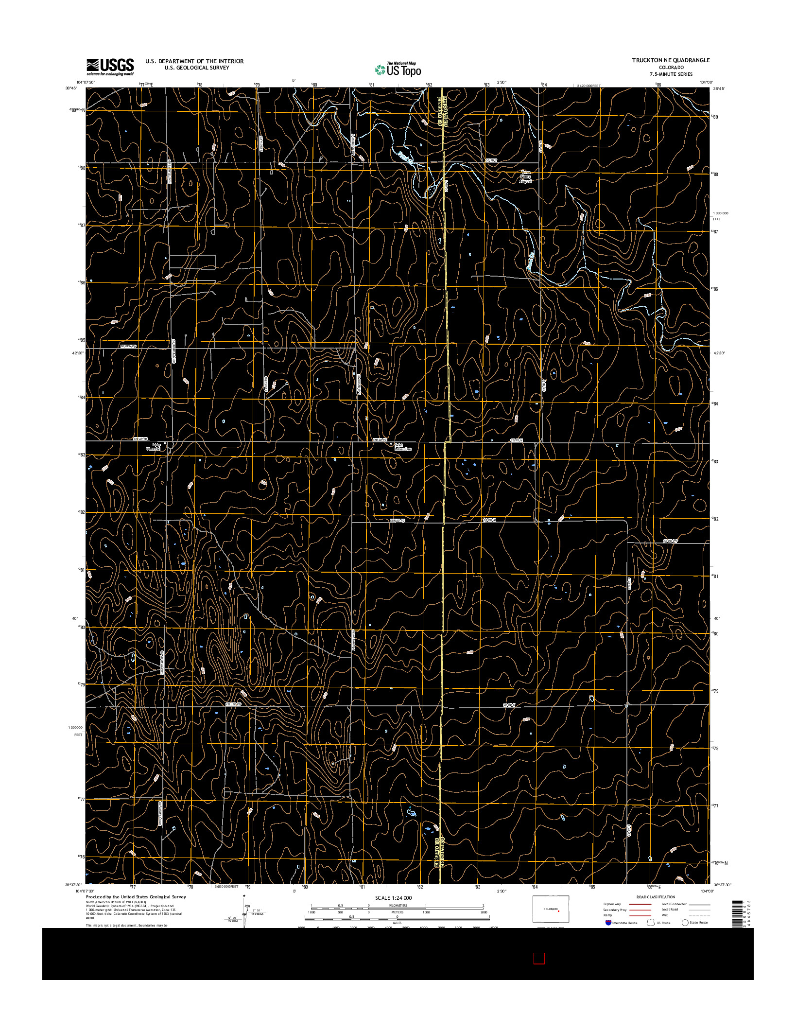 USGS US TOPO 7.5-MINUTE MAP FOR TRUCKTON NE, CO 2016