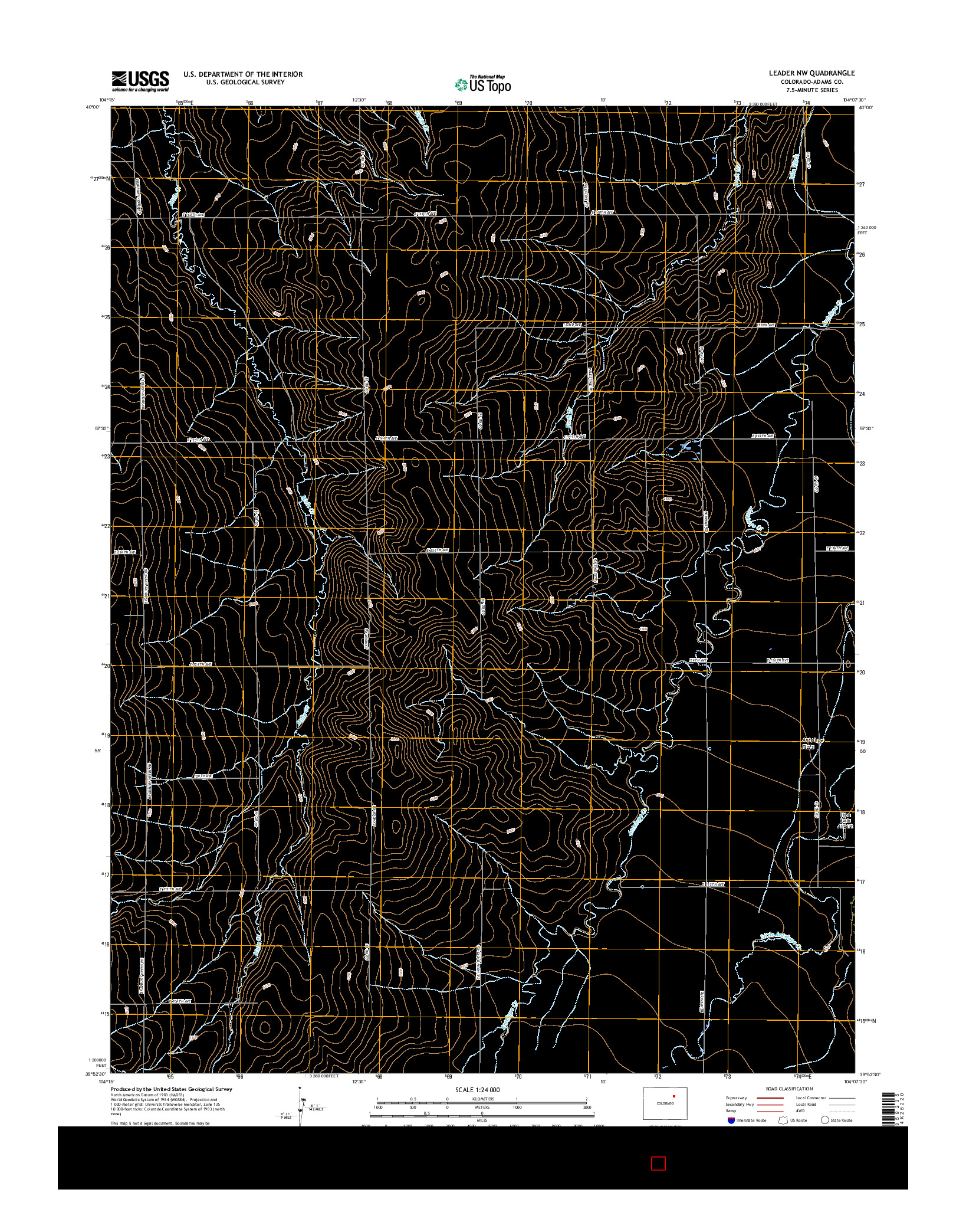 USGS US TOPO 7.5-MINUTE MAP FOR LEADER NW, CO 2016