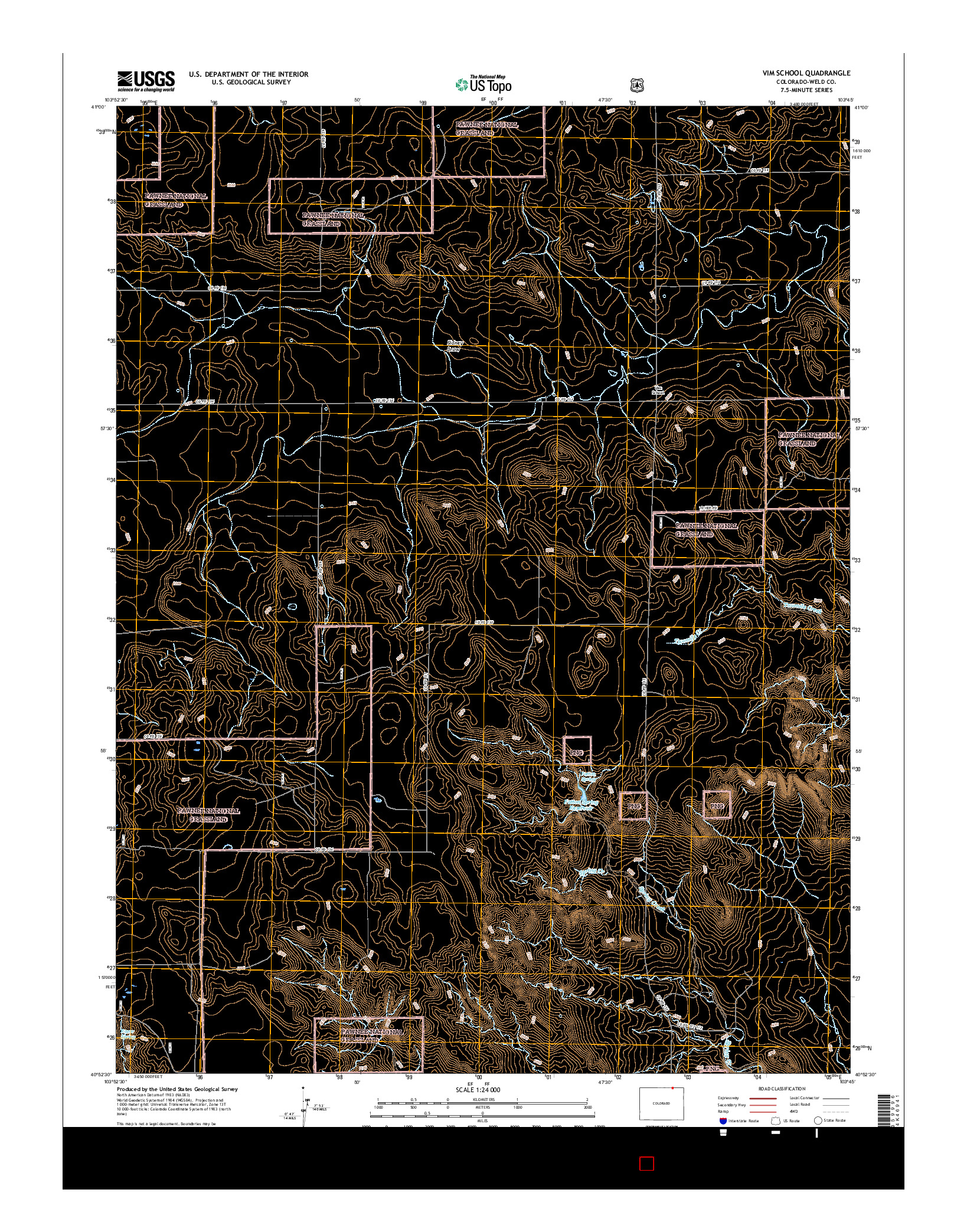 USGS US TOPO 7.5-MINUTE MAP FOR VIM SCHOOL, CO 2016