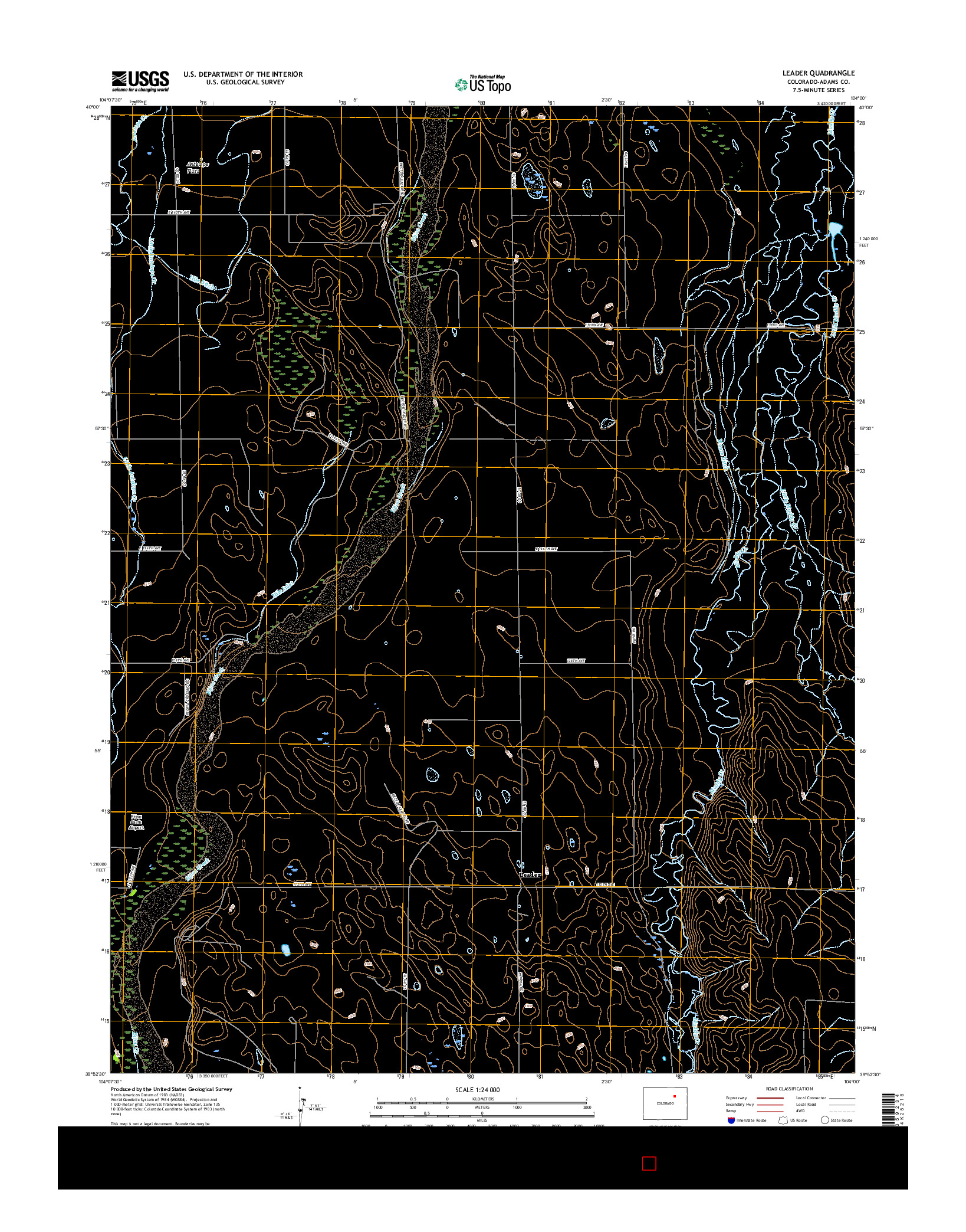 USGS US TOPO 7.5-MINUTE MAP FOR LEADER, CO 2016