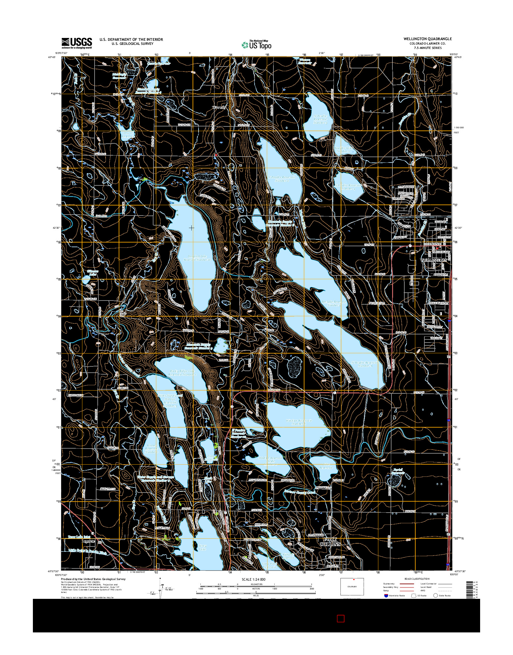 USGS US TOPO 7.5-MINUTE MAP FOR WELLINGTON, CO 2016