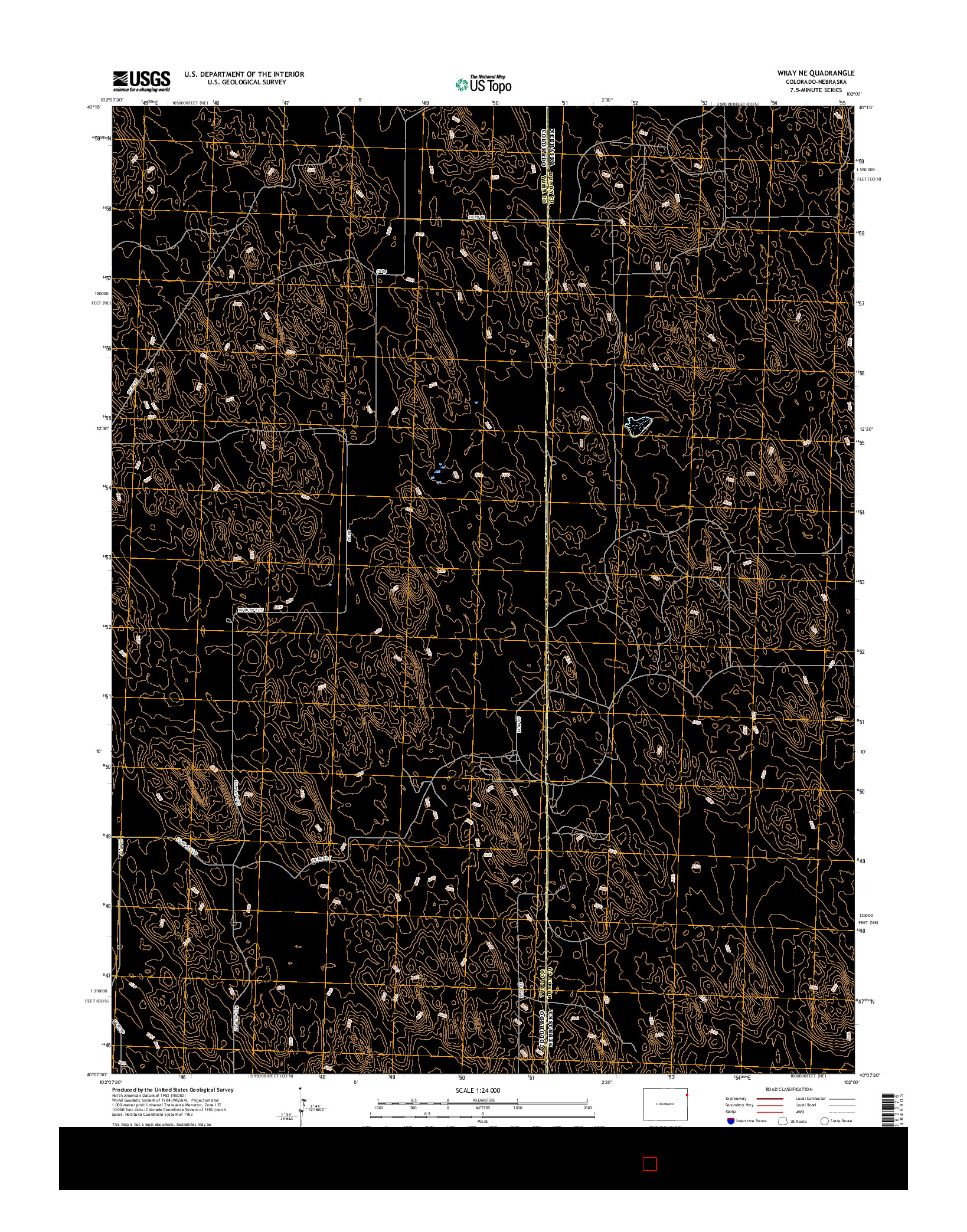 USGS US TOPO 7.5-MINUTE MAP FOR WRAY NE, CO-NE 2016