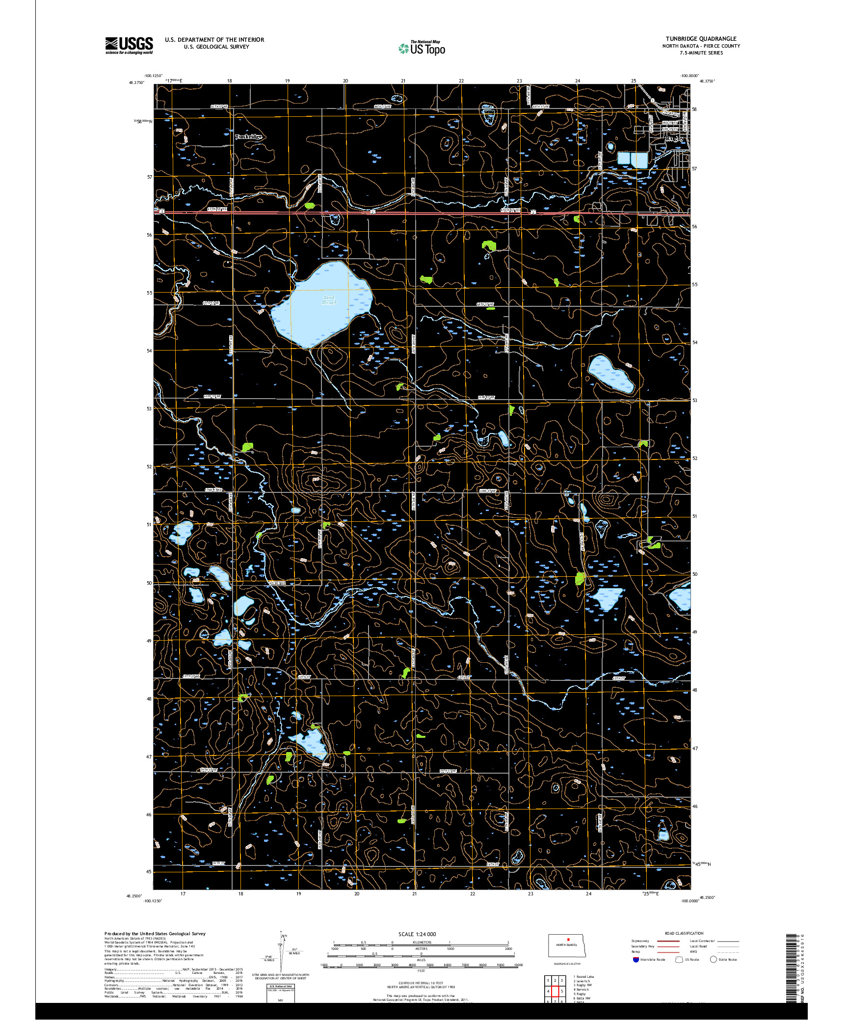 USGS US TOPO 7.5-MINUTE MAP FOR TUNBRIDGE, ND 2017