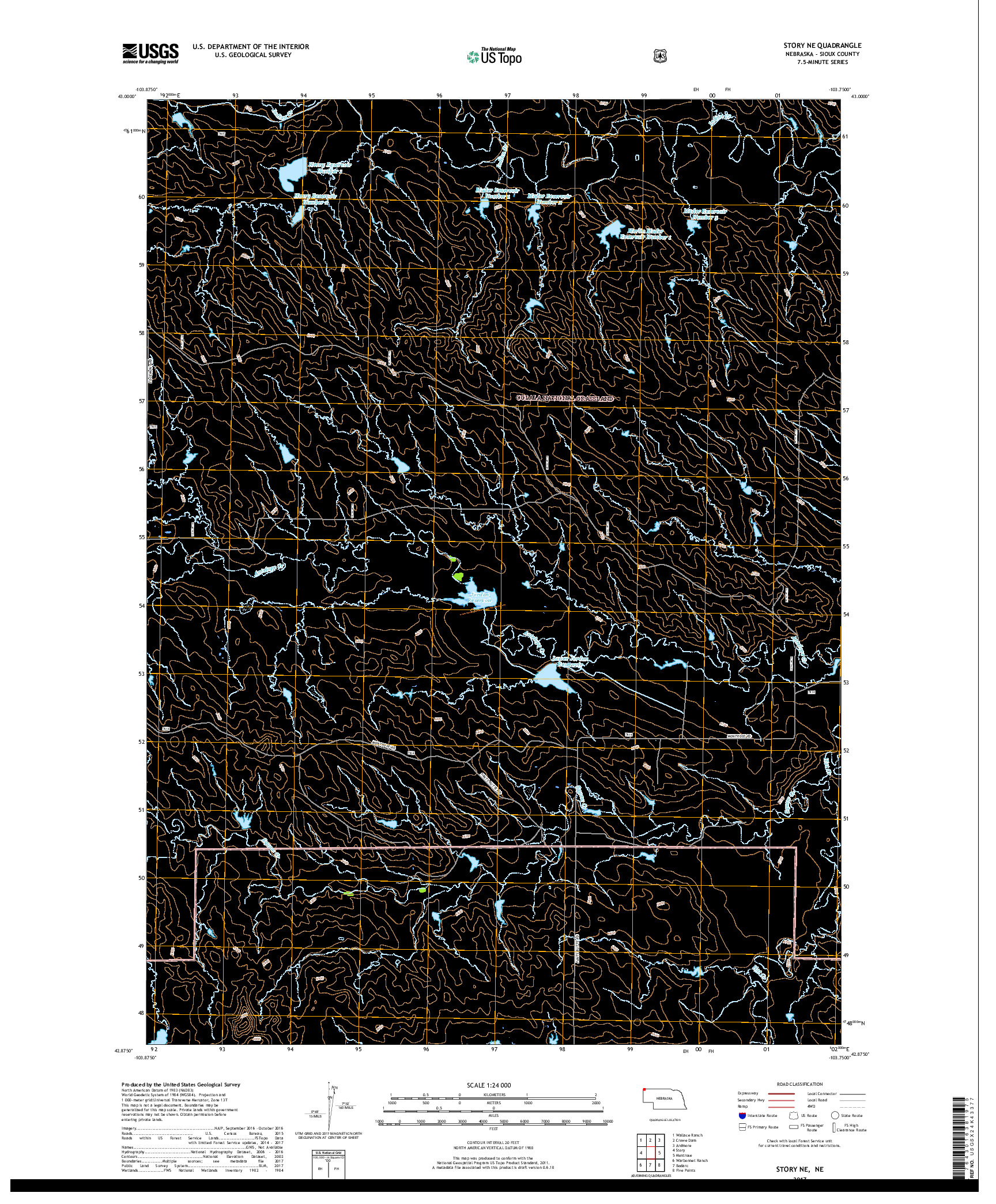 USGS US TOPO 7.5-MINUTE MAP FOR STORY NE, NE 2017