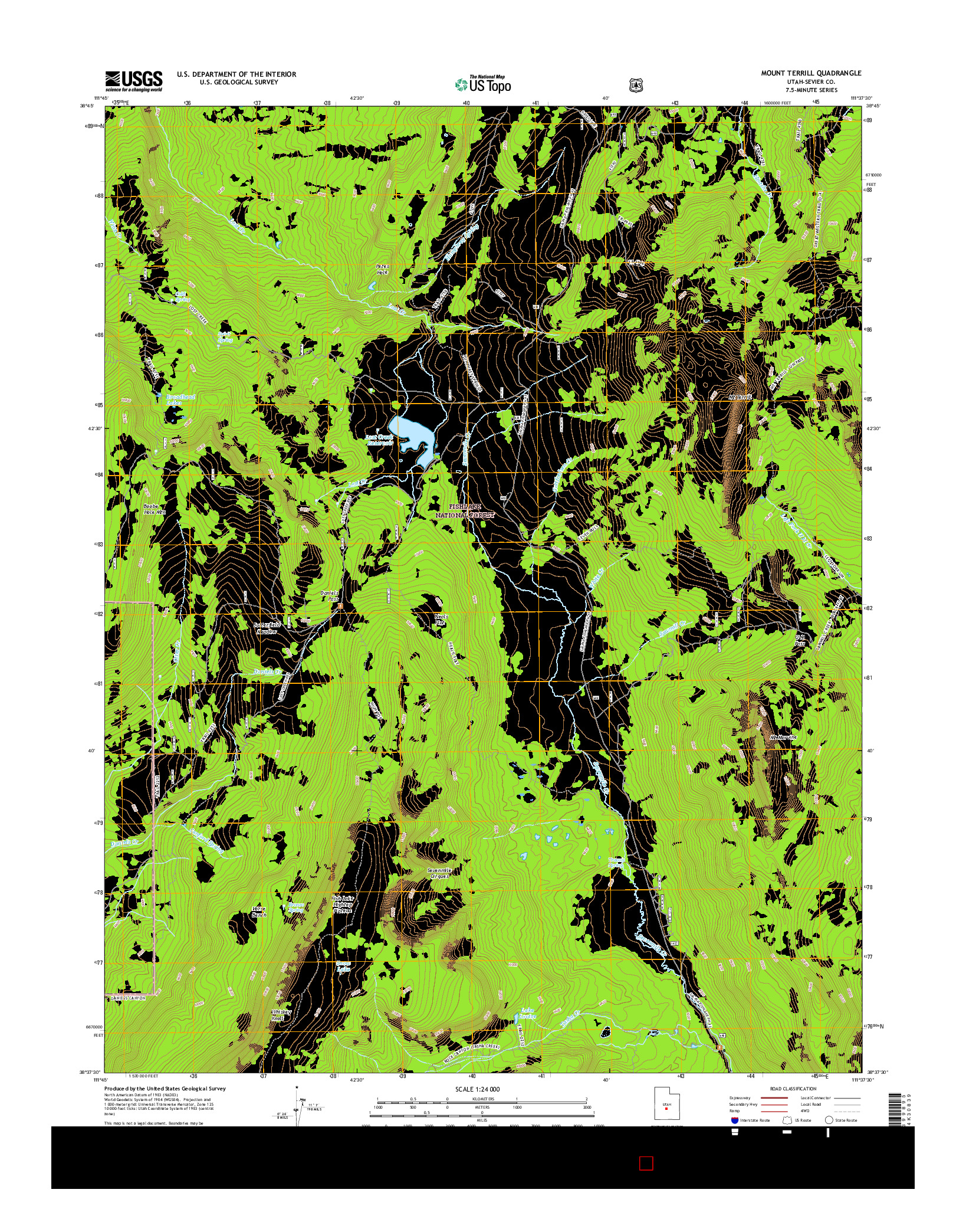 USGS US TOPO 7.5-MINUTE MAP FOR MOUNT TERRILL, UT 2017