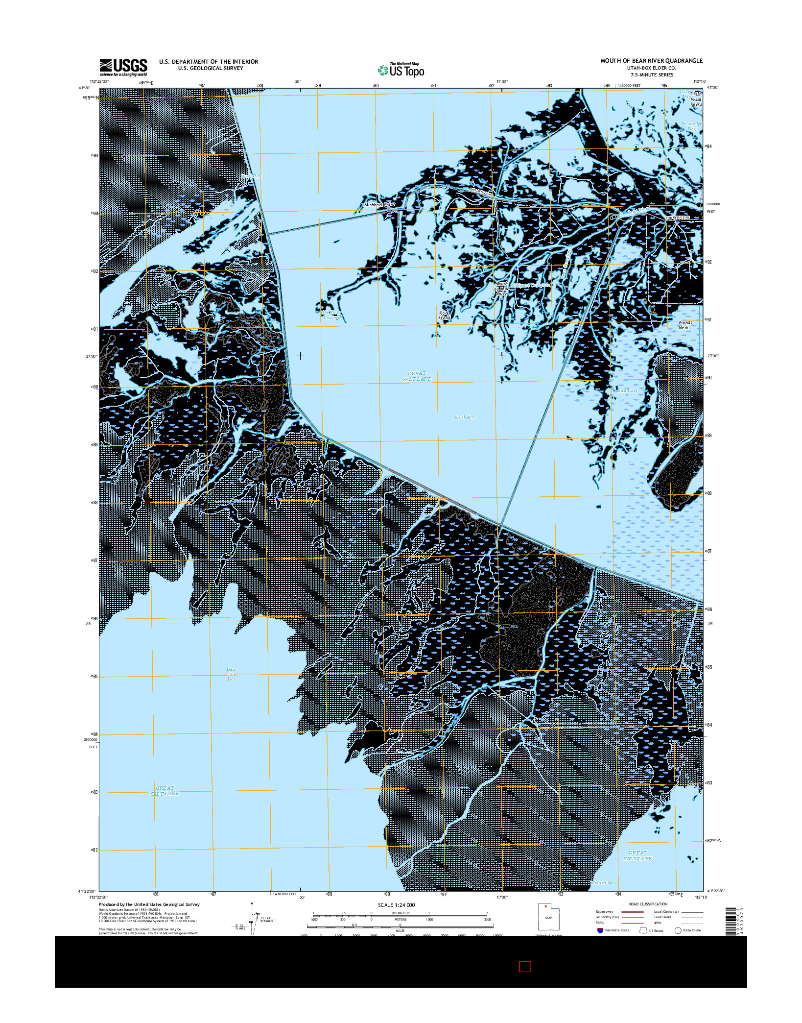 USGS US TOPO 7.5-MINUTE MAP FOR MOUTH OF BEAR RIVER, UT 2017