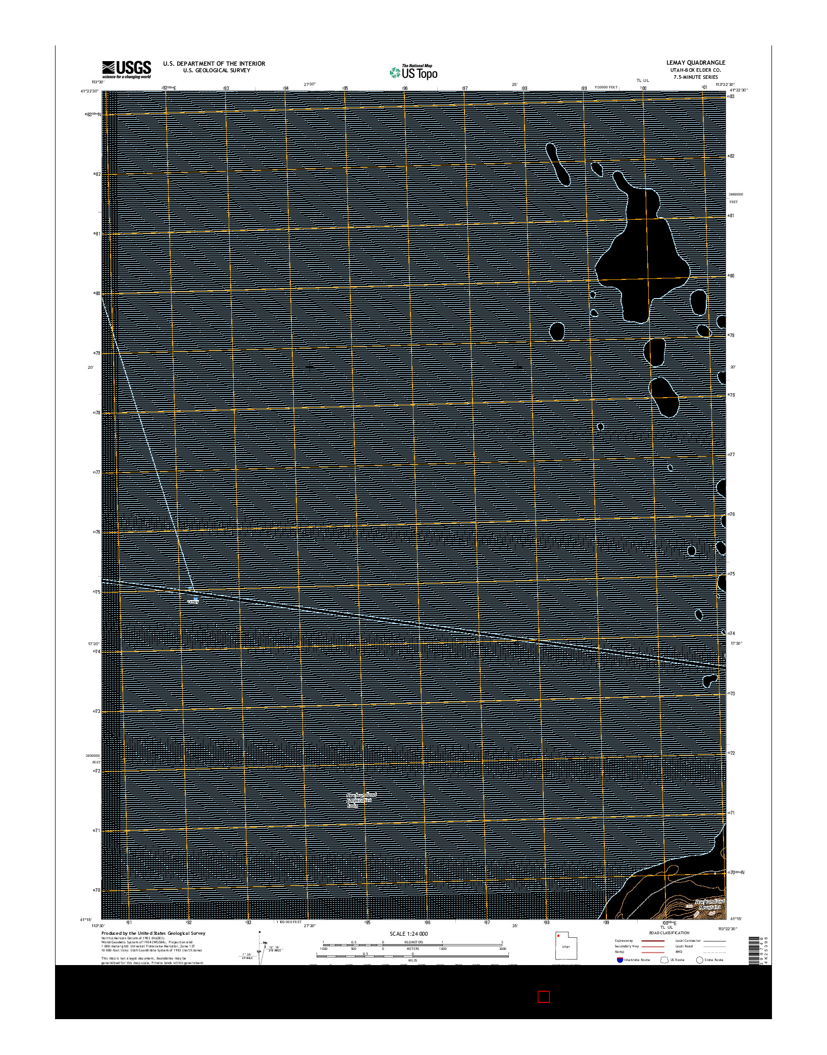 USGS US TOPO 7.5-MINUTE MAP FOR LEMAY, UT 2017