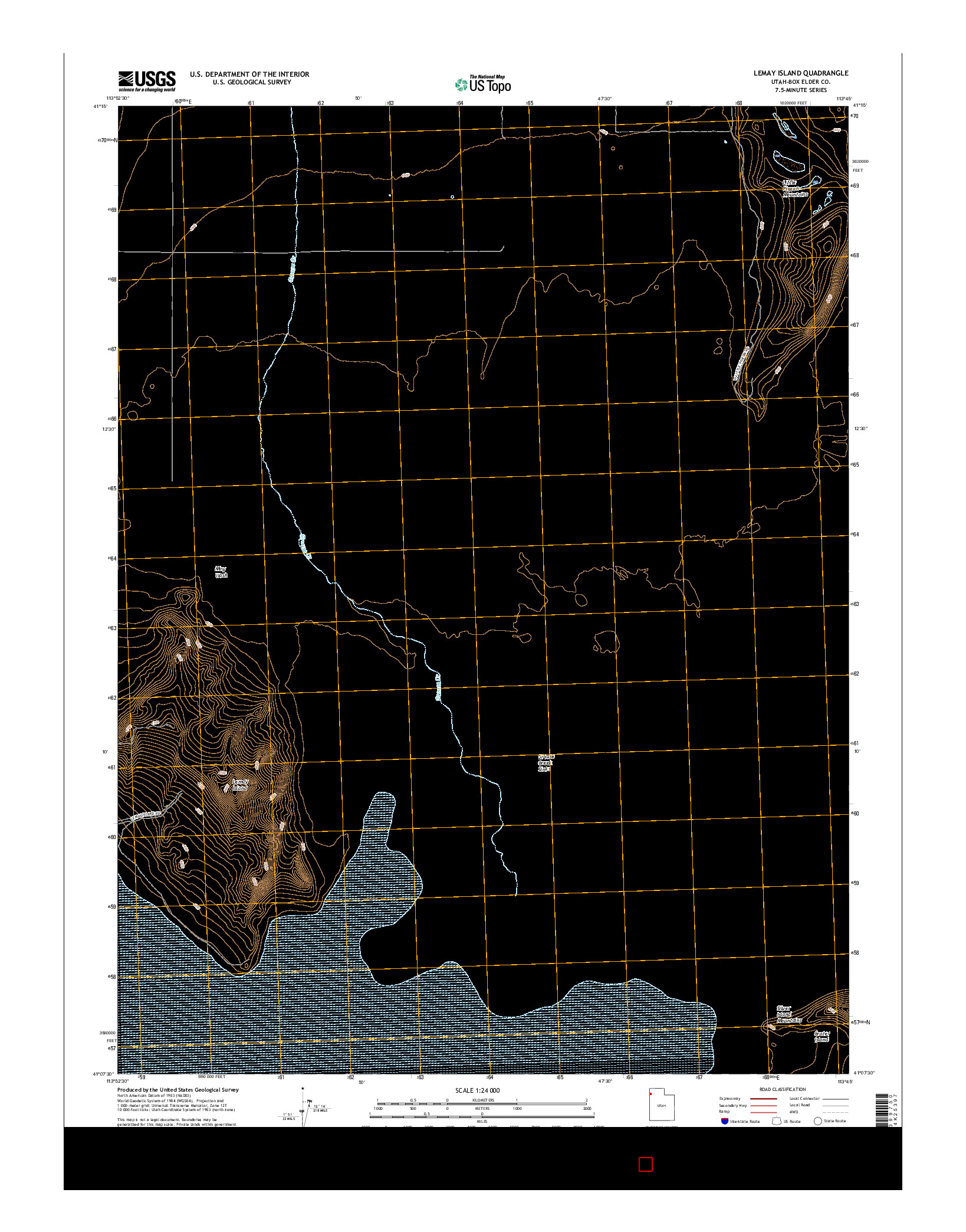 USGS US TOPO 7.5-MINUTE MAP FOR LEMAY ISLAND, UT 2017