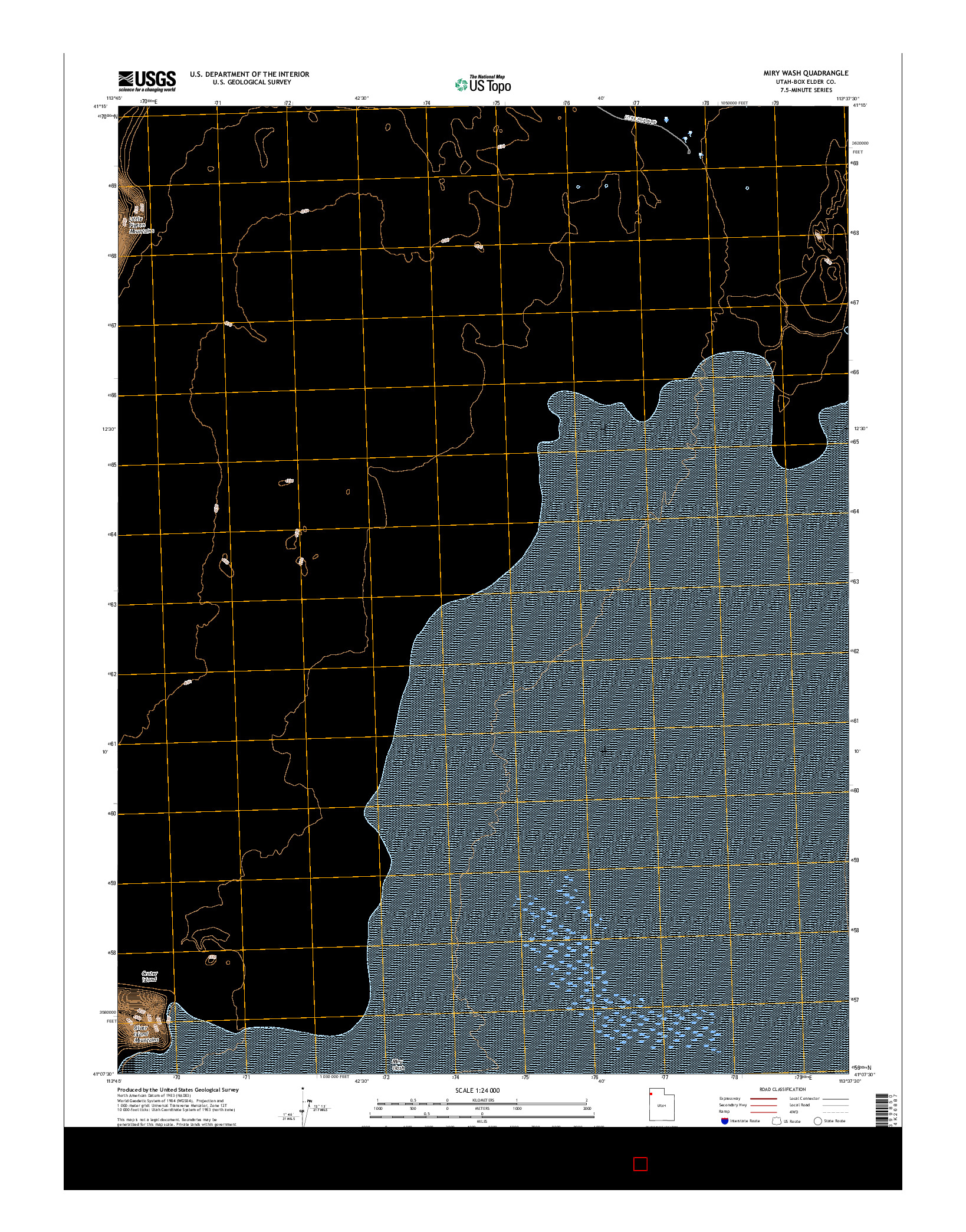 USGS US TOPO 7.5-MINUTE MAP FOR MIRY WASH, UT 2017