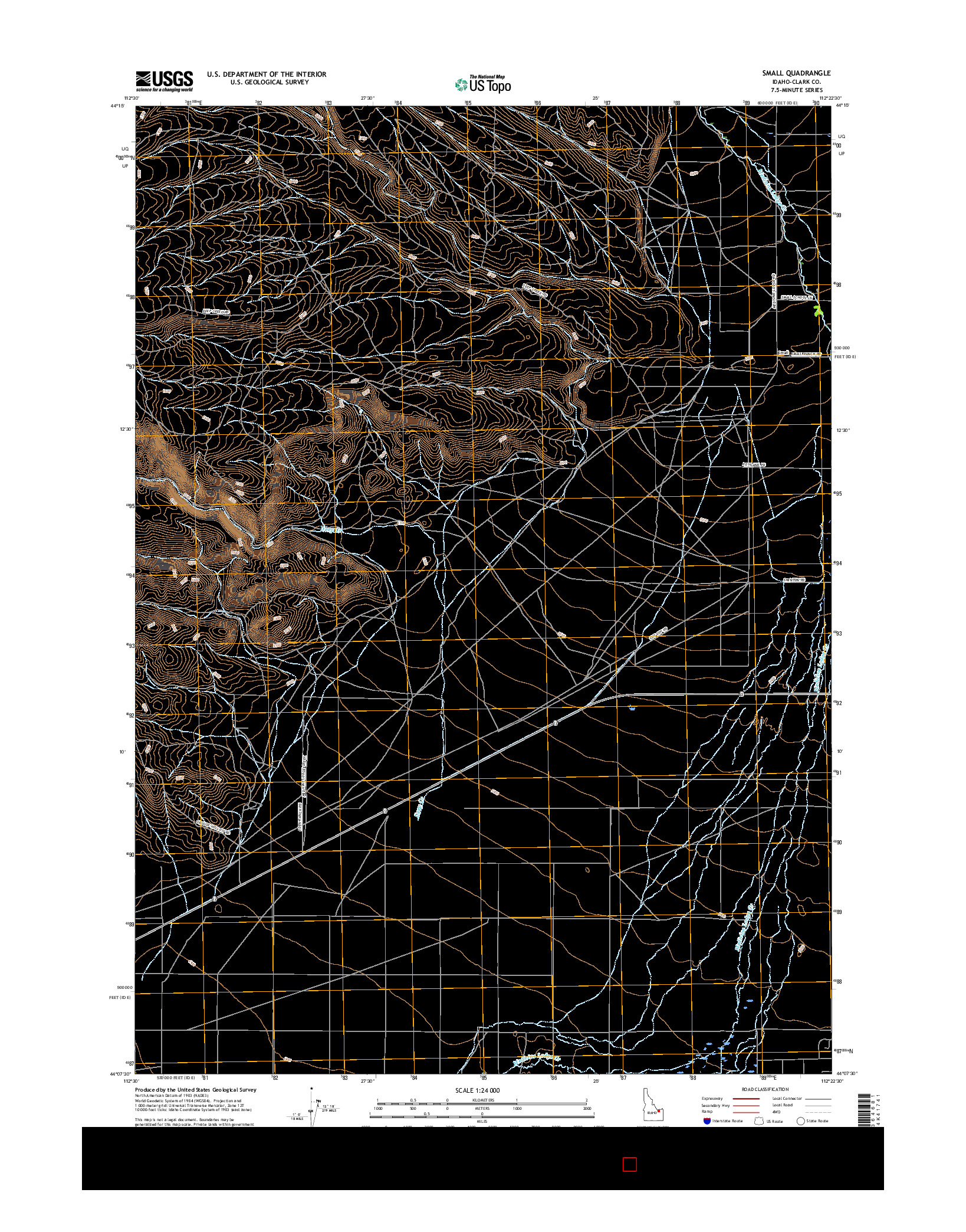 USGS US TOPO 7.5-MINUTE MAP FOR SMALL, ID 2017