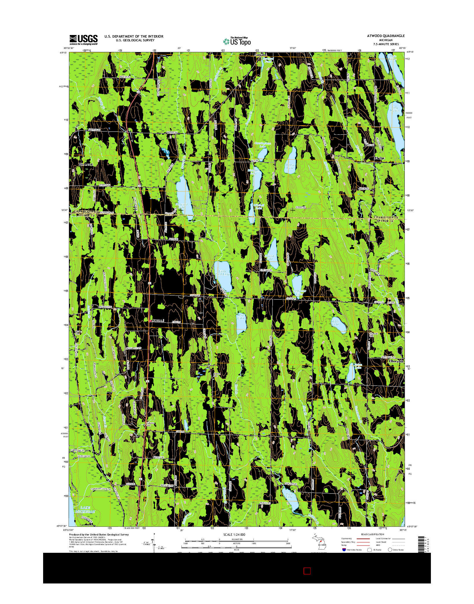 USGS US TOPO 7.5-MINUTE MAP FOR ATWOOD, MI 2017